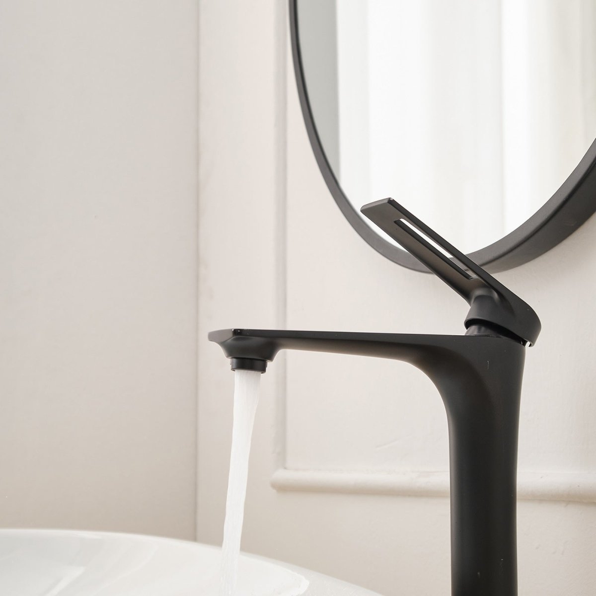 Single Hole Single Handle Bathroom Sink Faucet Matte Black - buyfaucet.com