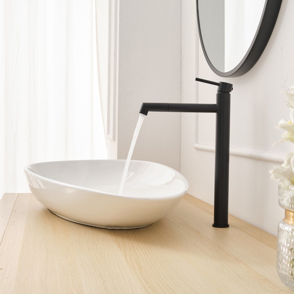 Single Hole Single Handle Bathroom Sink Faucet Matte Black - buyfaucet.com
