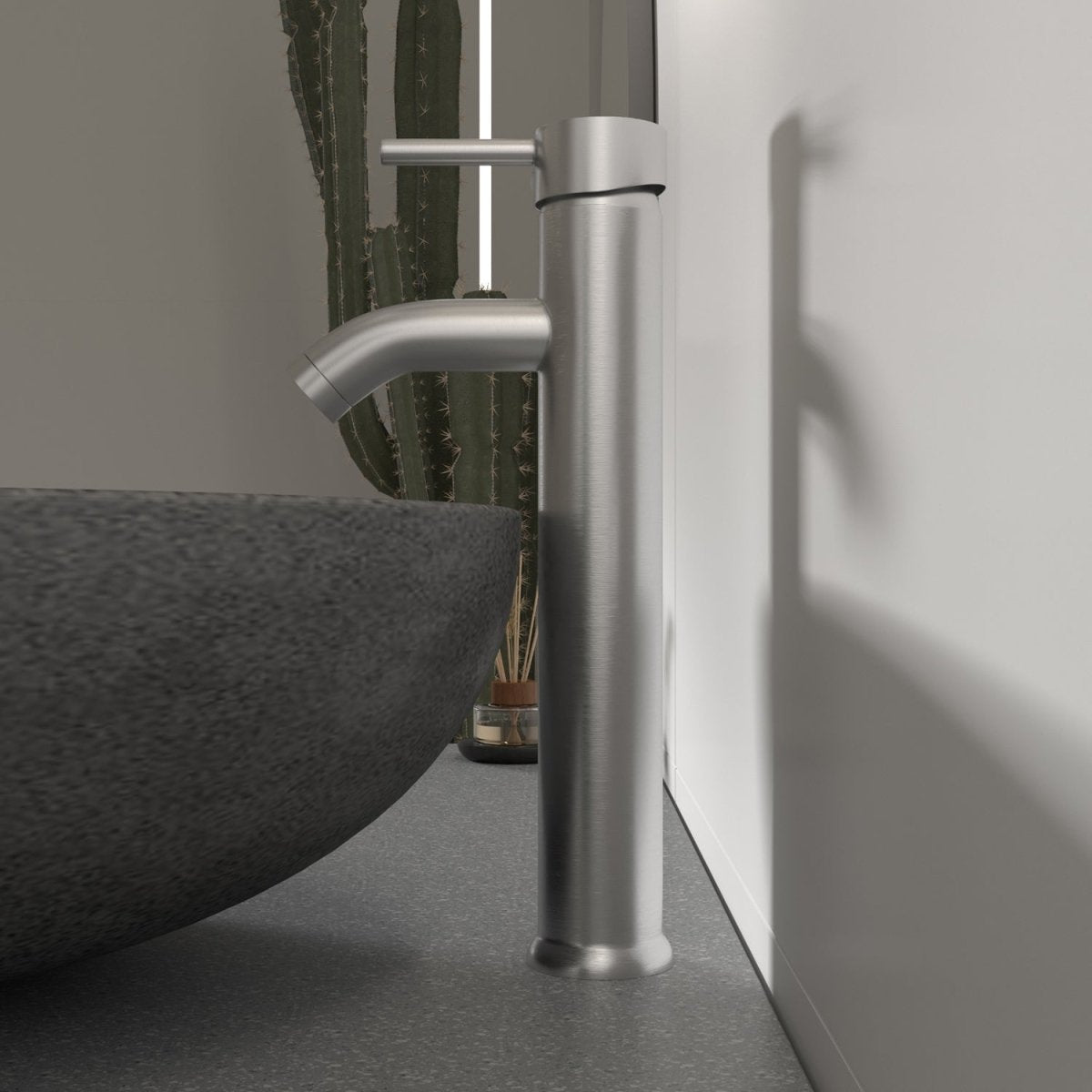 Single Hole Single Handle Bathroom Sink Vessel Faucet Nickel - buyfaucet.com