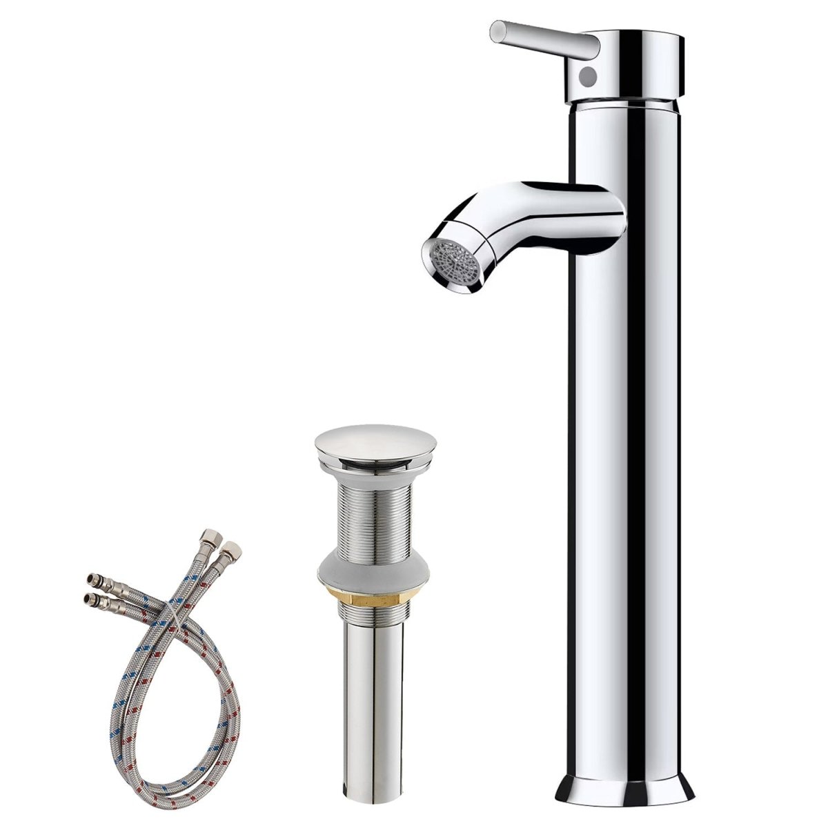 Single Hole Single Handle Bathroom Vessel Sink Faucet Chrome - buyfaucet.com