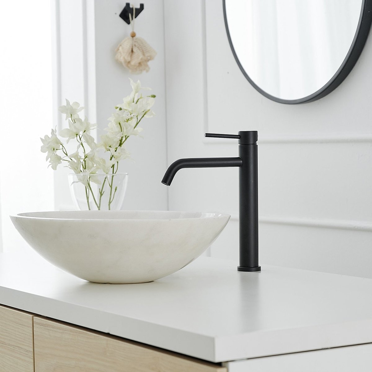 Single Hole Single Handle Vessel Sink Bathroom Faucet Black - buyfaucet.com