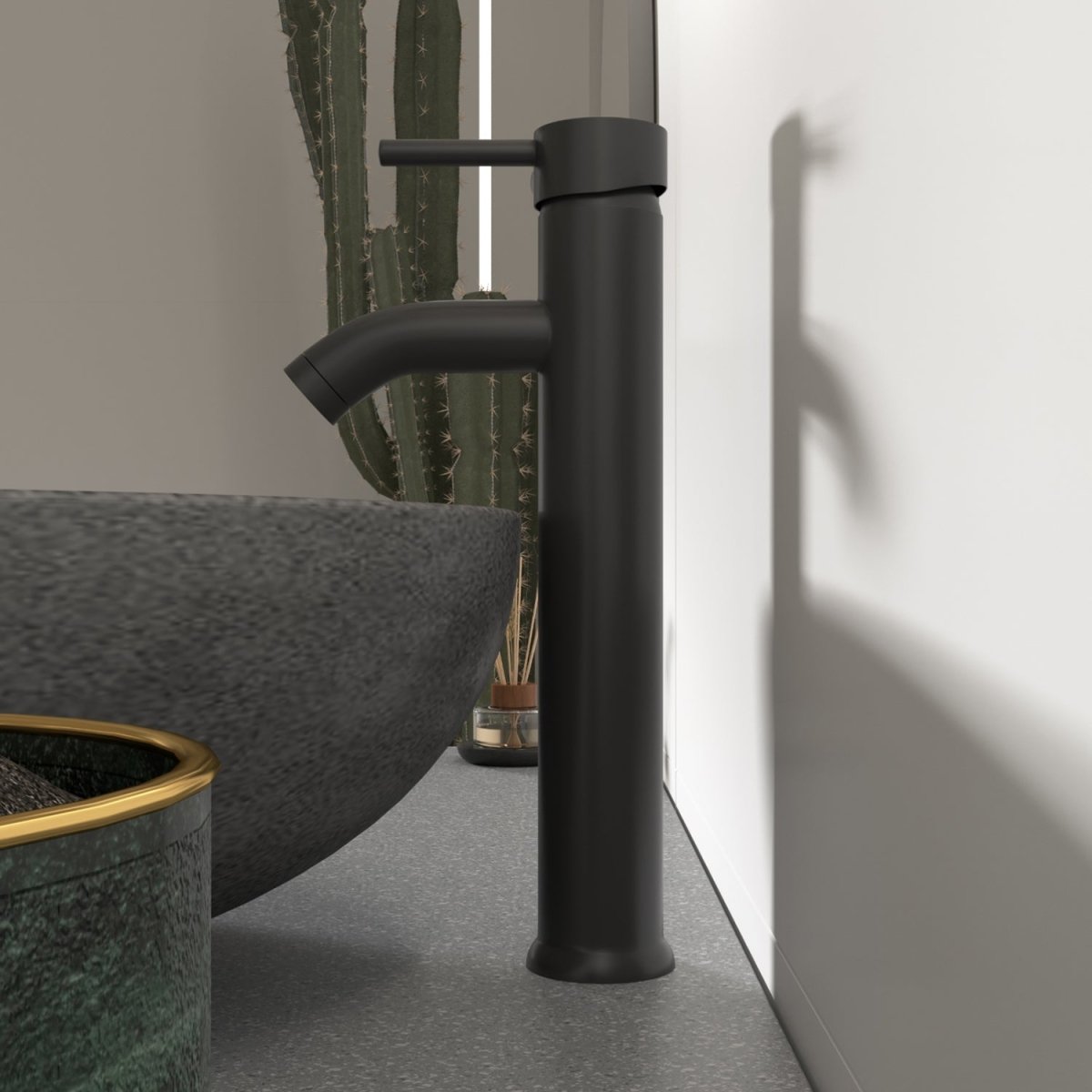 Single Hole Single Handle Vessel Sink Bathroom Faucet Black - buyfaucet.com