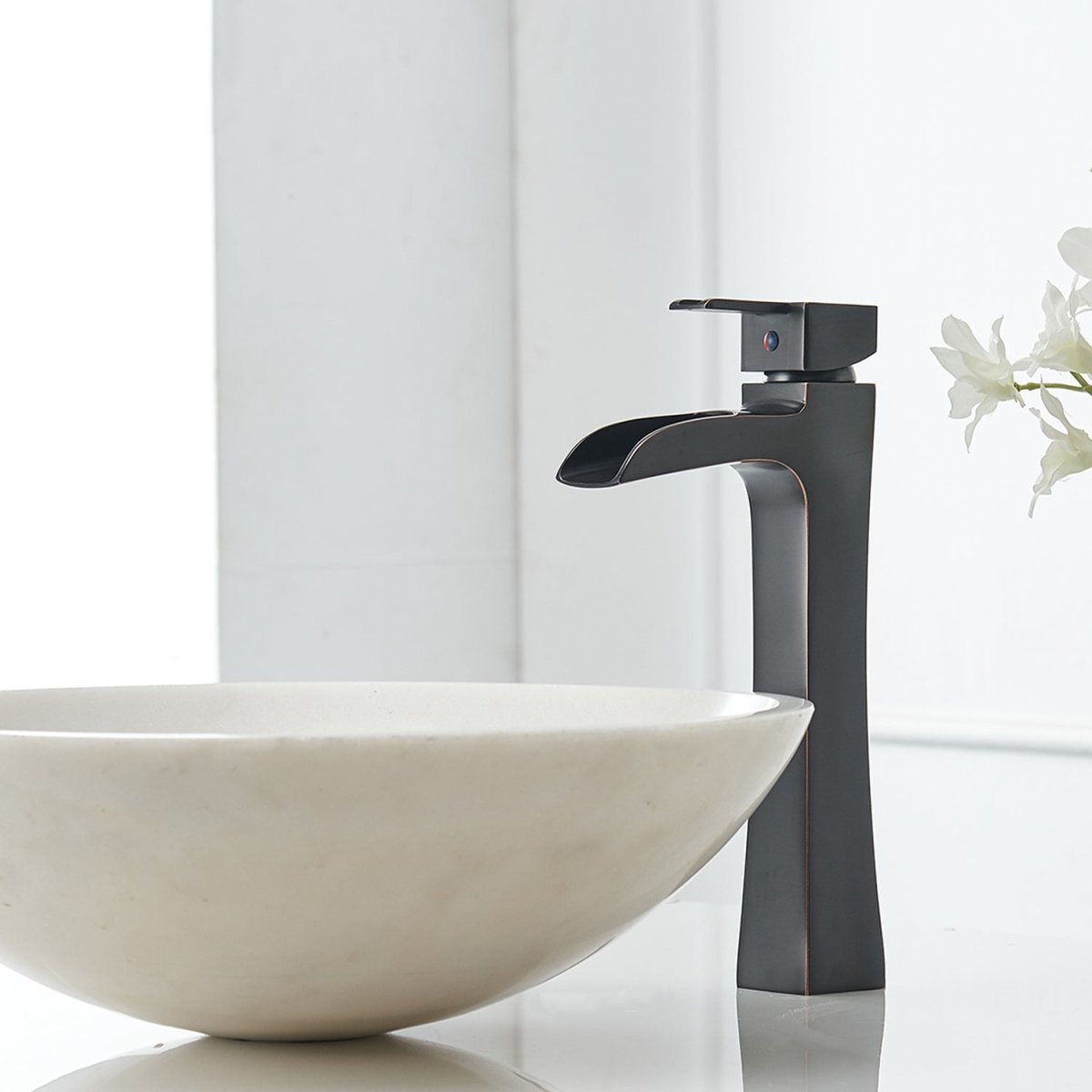 Single Hole Waterfall Bathroom Faucet Oil Rubbed Bronze - buyfaucet.com