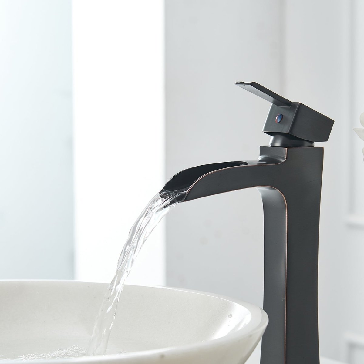 Single Hole Waterfall Bathroom Faucet Oil Rubbed Bronze - buyfaucet.com
