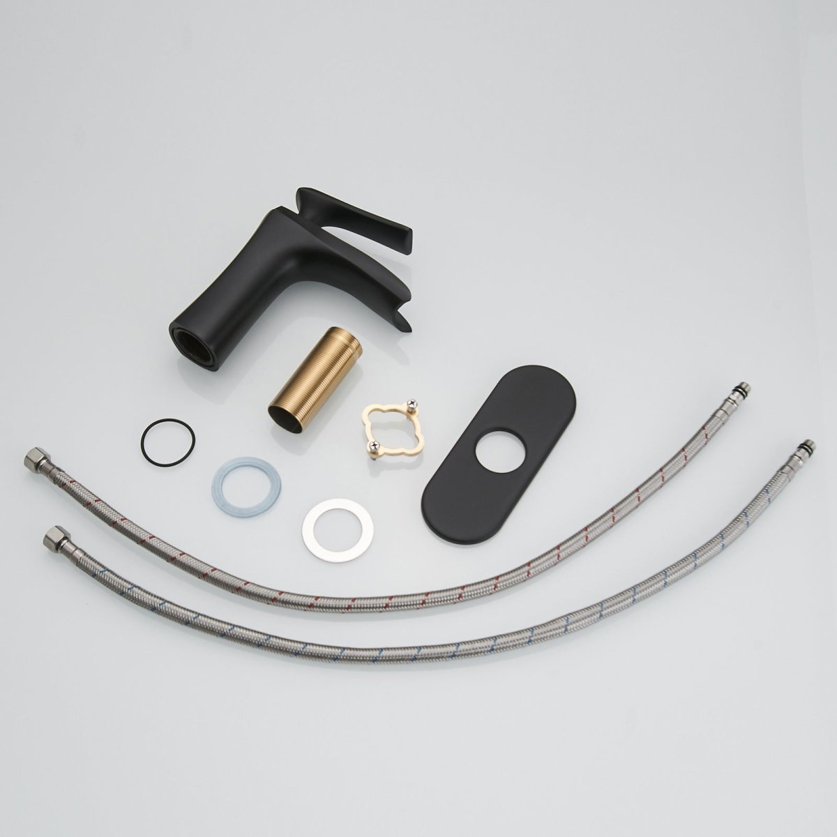 Single Hole Waterfall Bathroom Faucets Sink Faucets Matte Black - buyfaucet.com