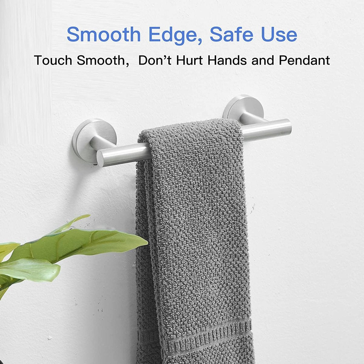 Single Wall Mounted Hand Towel Holder Brushed Nickel - buyfaucet.com