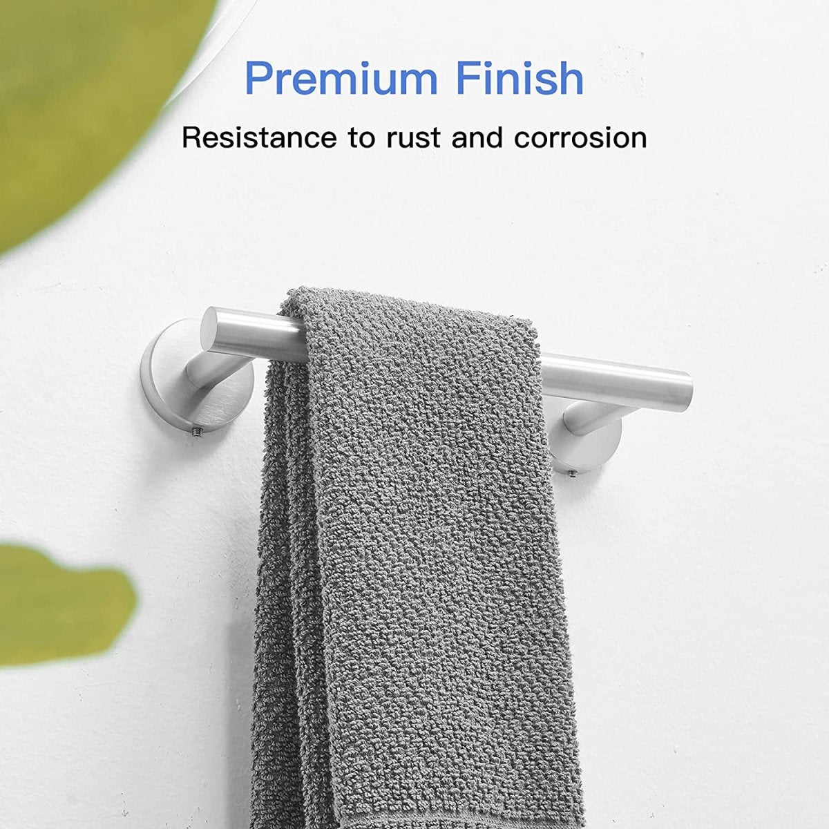 Single Wall Mounted Hand Towel Holder Brushed Nickel - buyfaucet.com