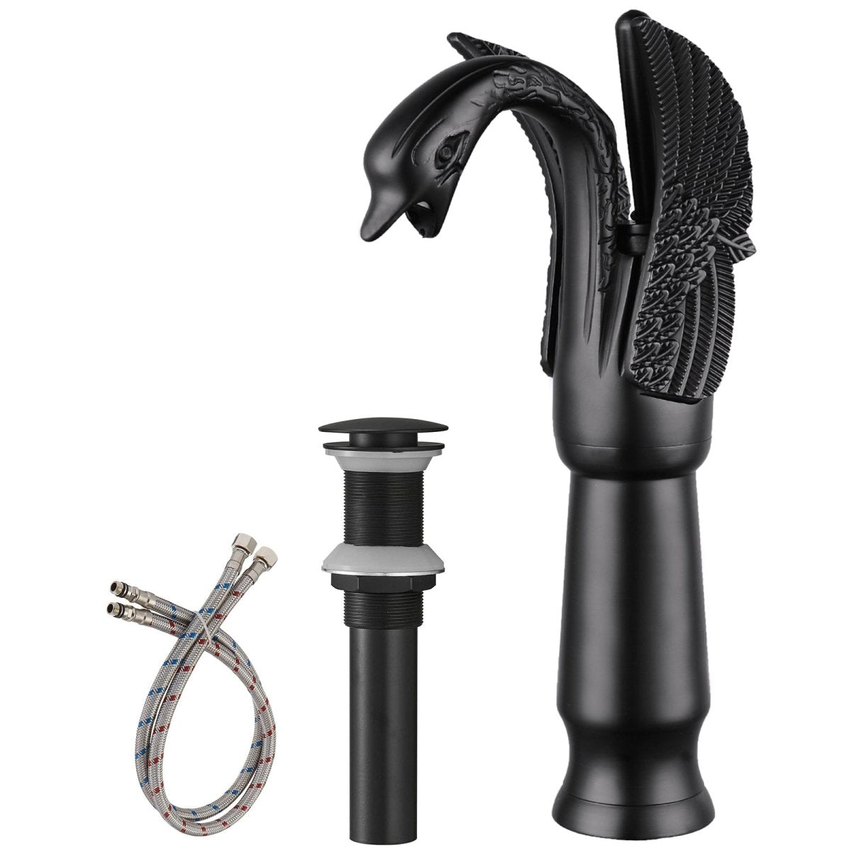 Swan Single Handle Bathroom Vessel Sink Faucet Matte Black - buyfaucet.com