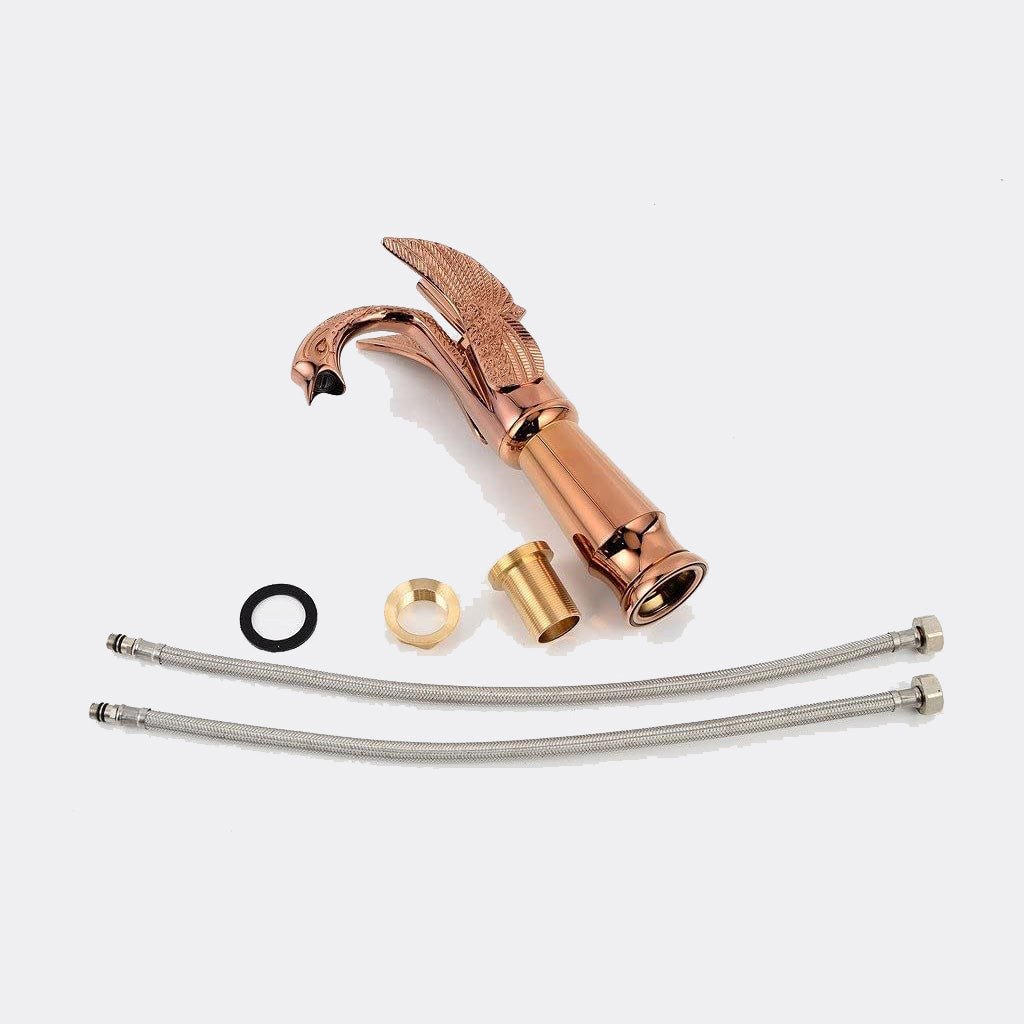 Swan Single Hole 1-Handle Bathroom Faucet Antique Copper - buyfaucet.com