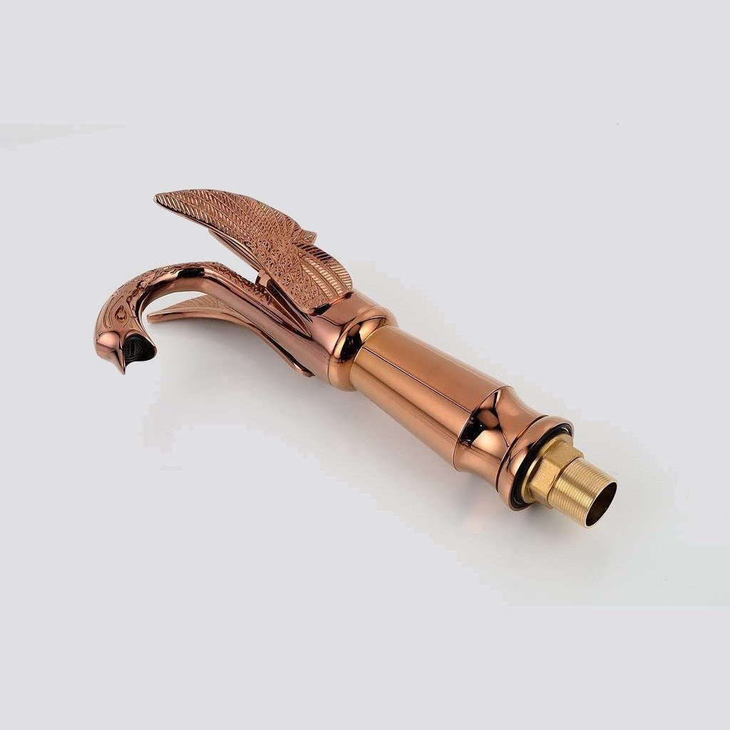 Swan Single Hole 1-Handle Bathroom Faucet Antique Copper - buyfaucet.com