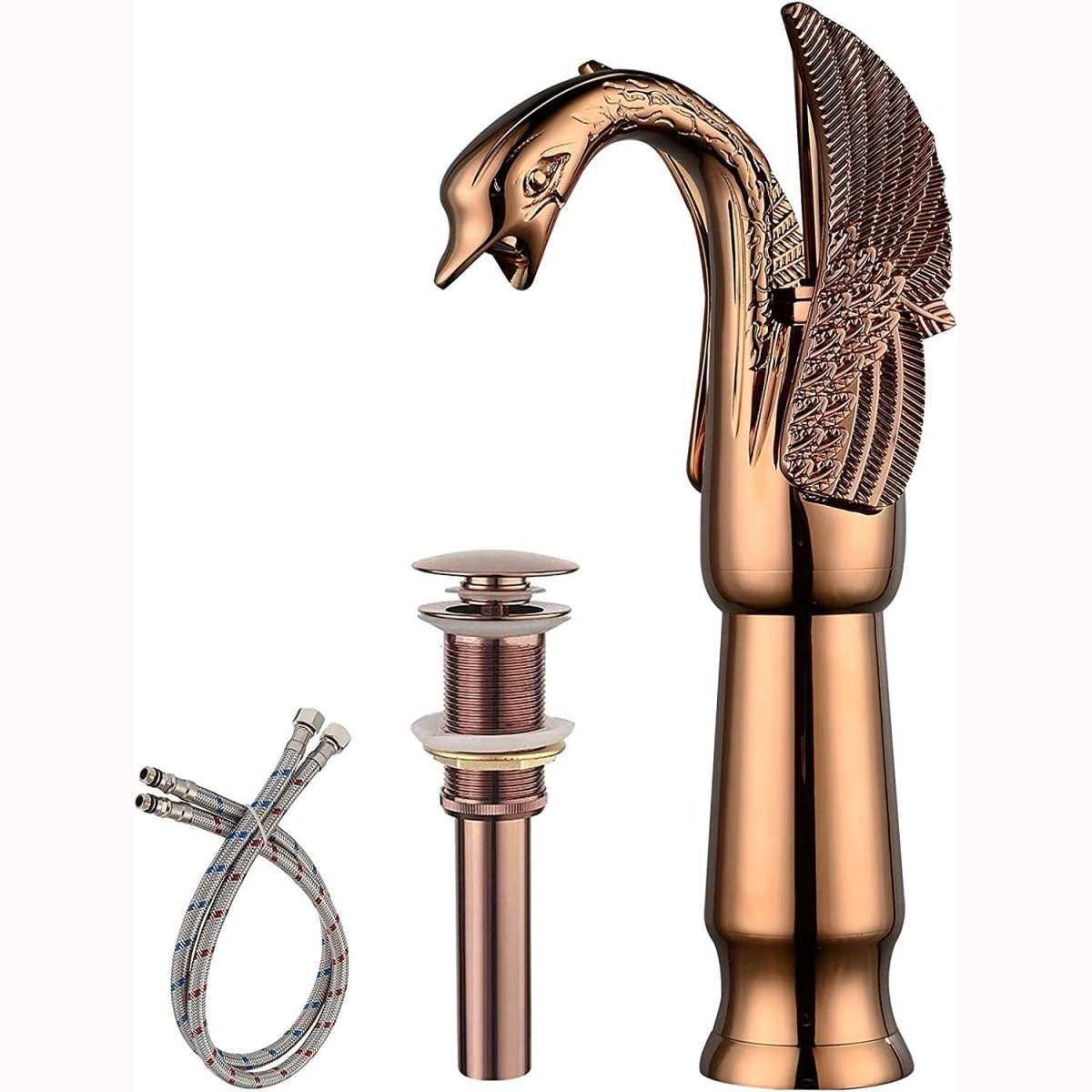 Swan Single Hole 1-Handle Bathroom Faucet Antique Copper - buyfaucet.com