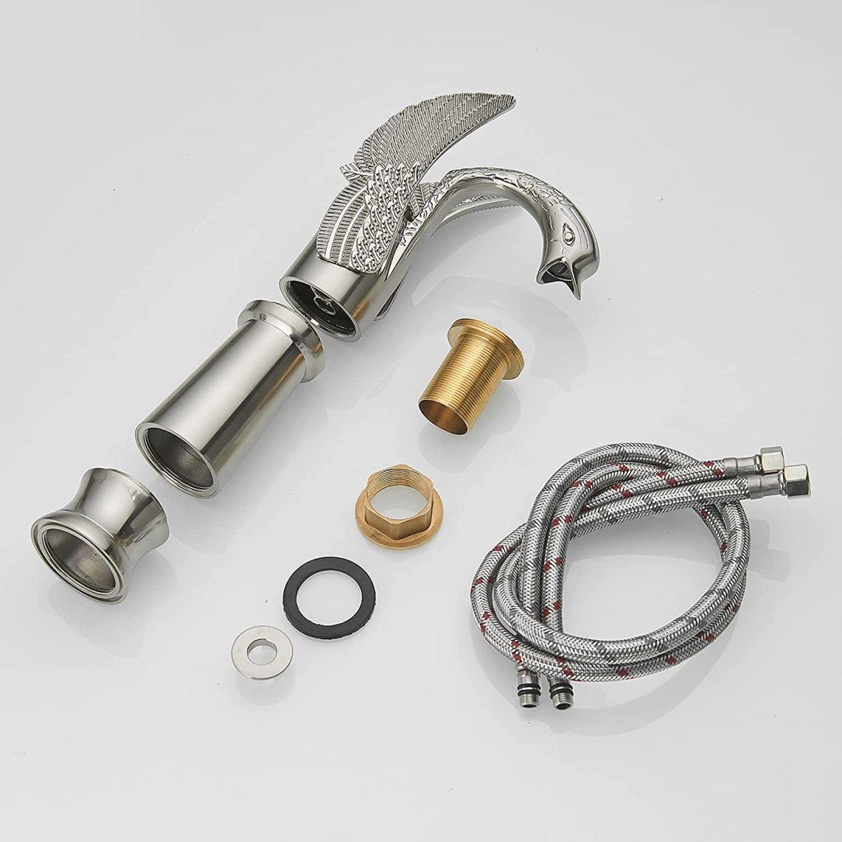Swan Single Hole 1-Handle Bathroom Faucet Brushed Nickel - buyfaucet.com