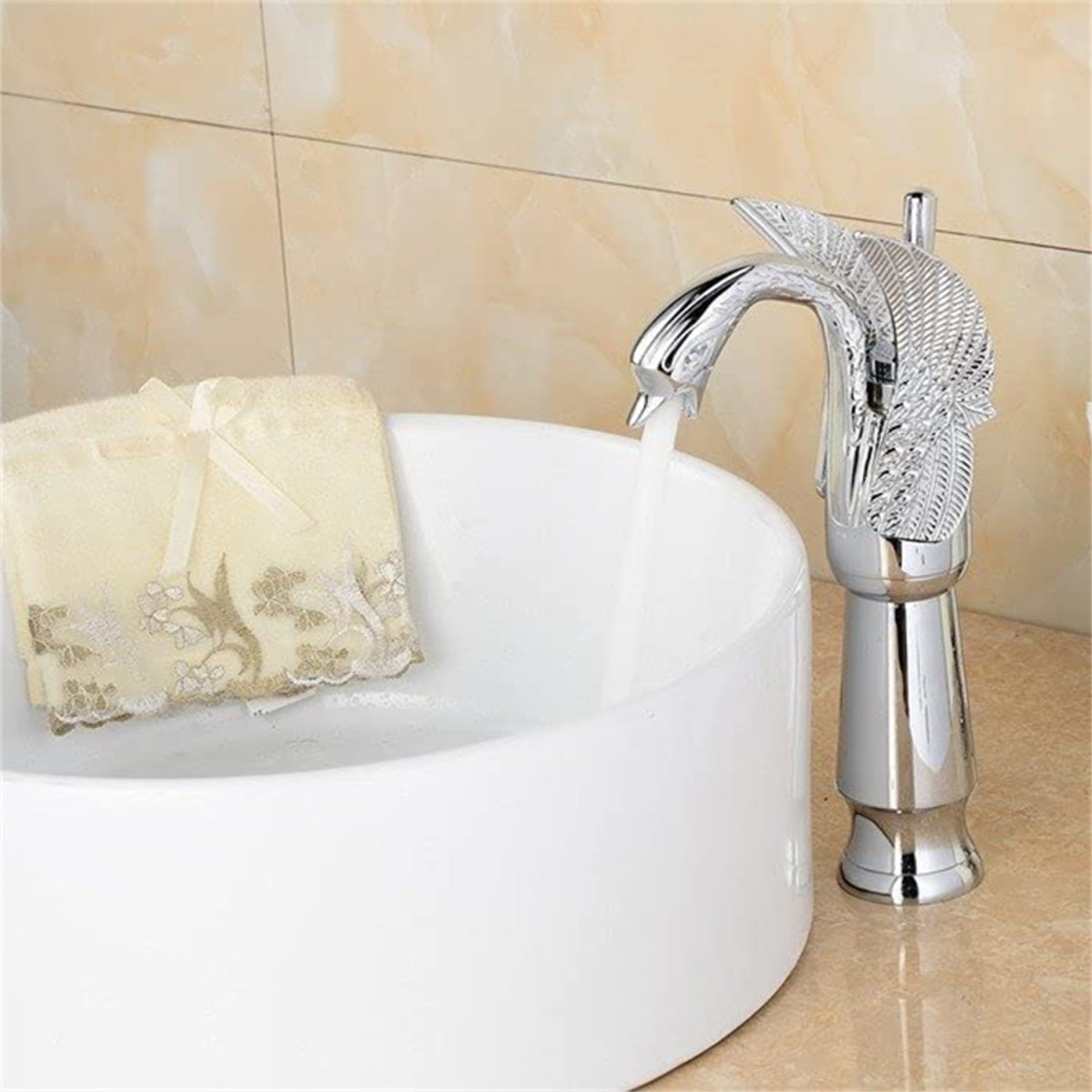 Swan Single Hole 1-Handle Bathroom Faucet Polished Chrome - buyfaucet.com