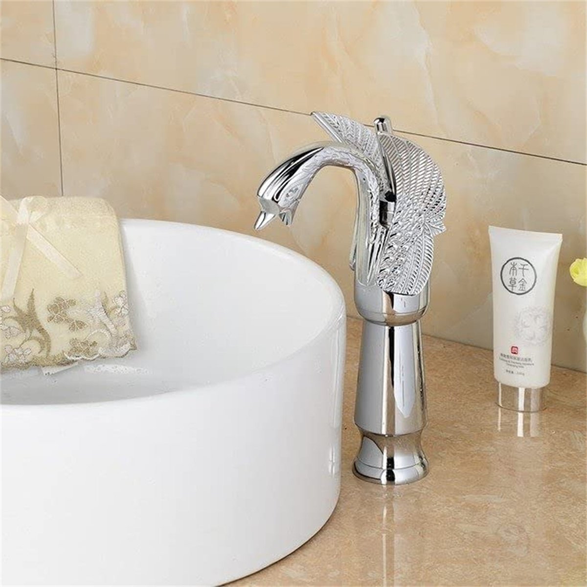 Swan Single Hole 1-Handle Bathroom Faucet Polished Chrome - buyfaucet.com