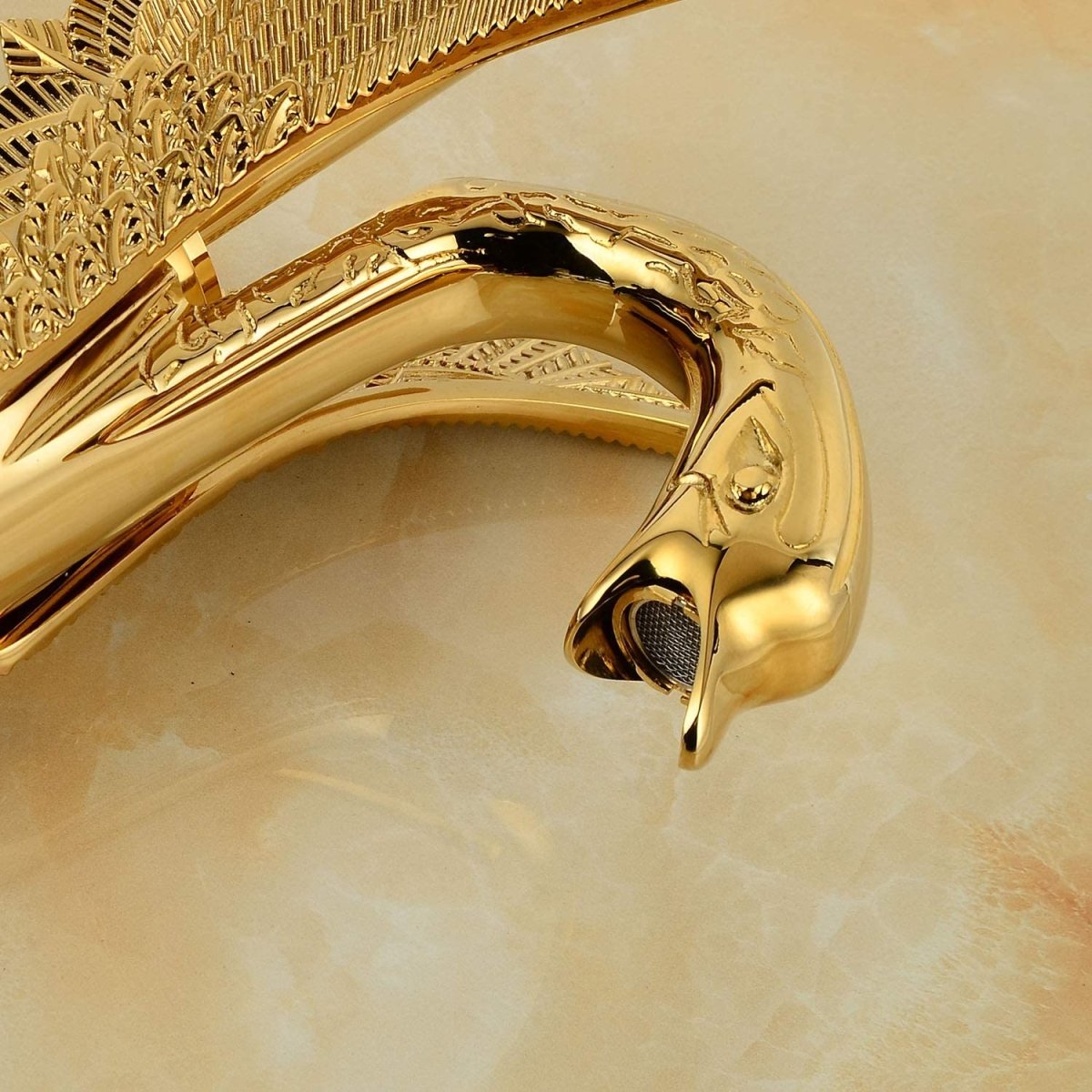 Swan Single Hole 1-Handle Bathroom Sink Faucet Gold - buyfaucet.com
