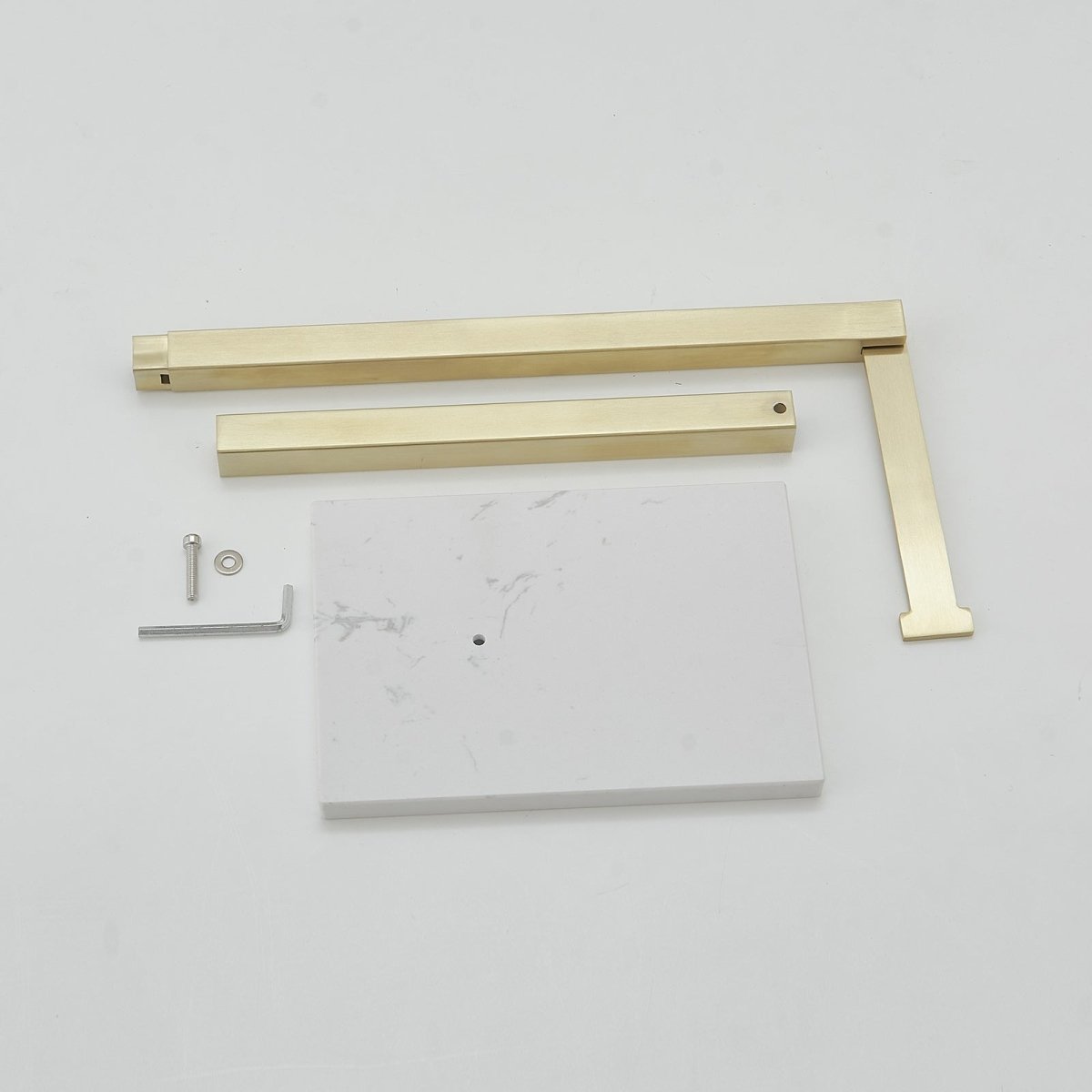 Toilet Paper Holder with Natural Marble Base Brushed Gold - buyfaucet.com