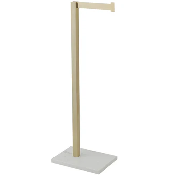 Toilet Paper Holder with Natural Marble Base Brushed Gold - buyfaucet.com