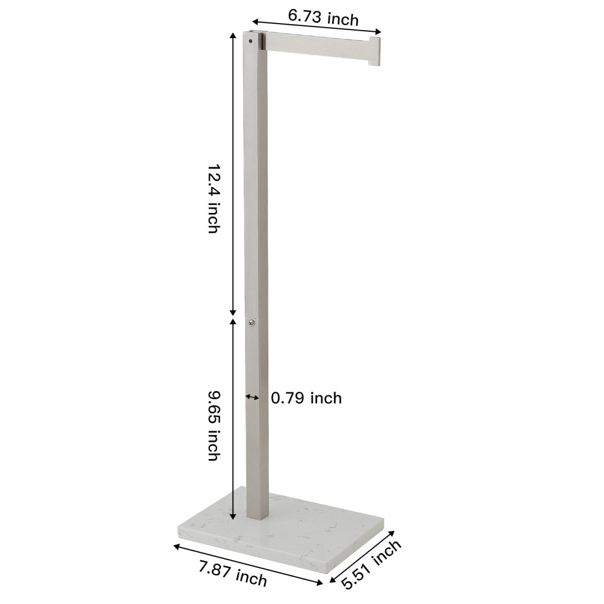 Toilet Paper Holder with Natural Marble Base Brushed Nickel - buyfaucet.com
