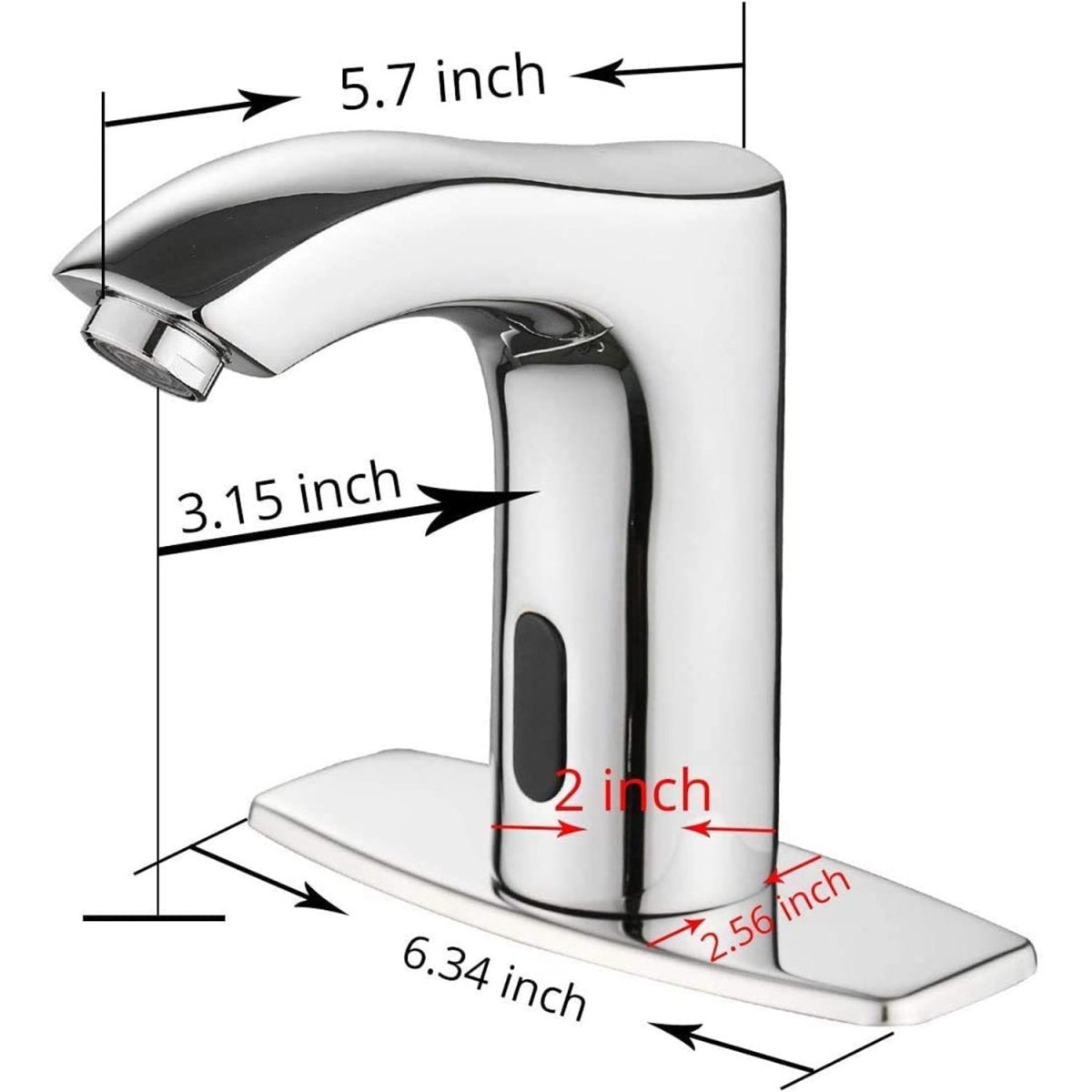 Touchless Bathroom Faucet With Deckplate Drain Chrome-1 - buyfaucet.com