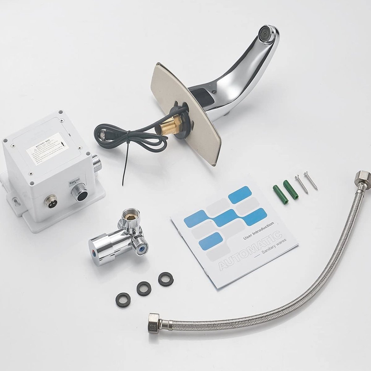 Touchless Bathroom Faucet With Deckplate & Drain Chrome - buyfaucet.com