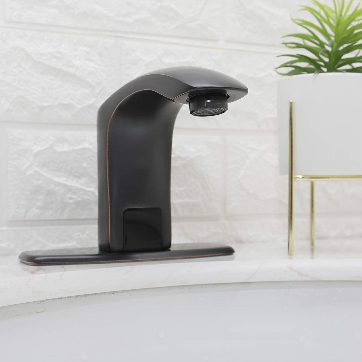 Touchless Bathroom Faucet With Drain Oil Rubbed Bronze - buyfaucet.com
