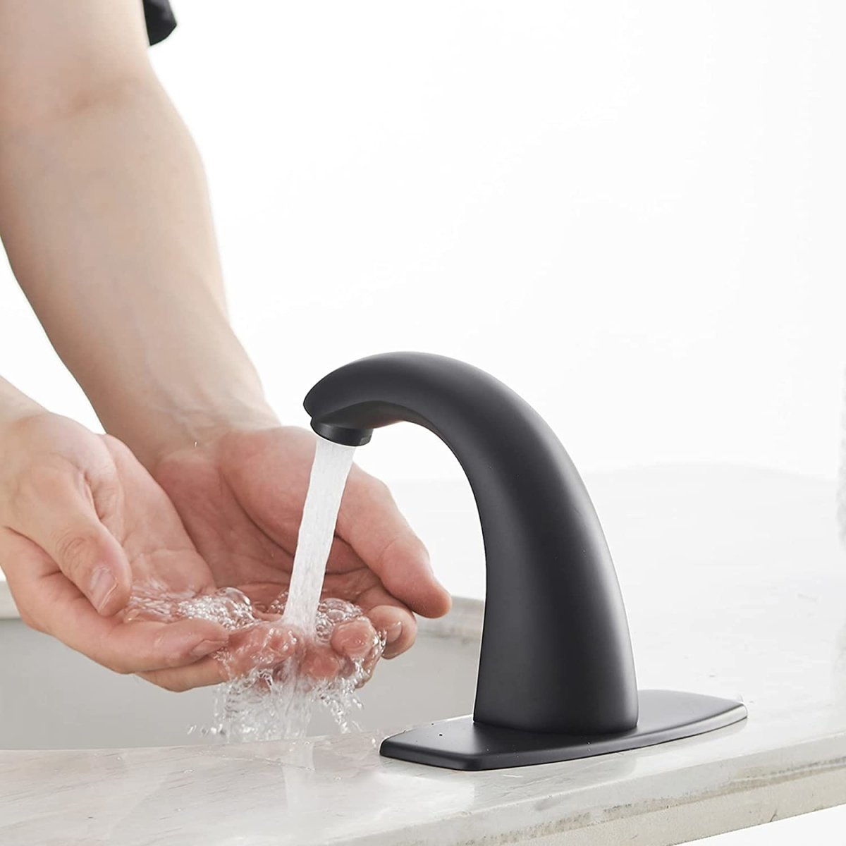 Touchless Single Hole Bathroom Faucet Black - buyfaucet.com