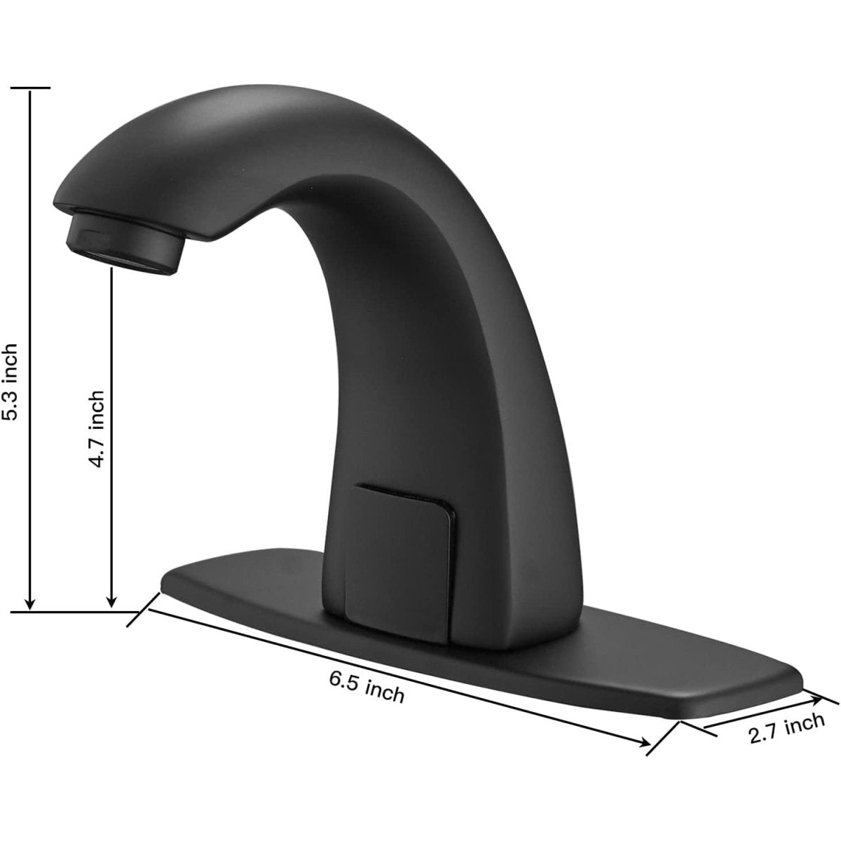 Touchless Single Hole Bathroom Faucet Black - buyfaucet.com