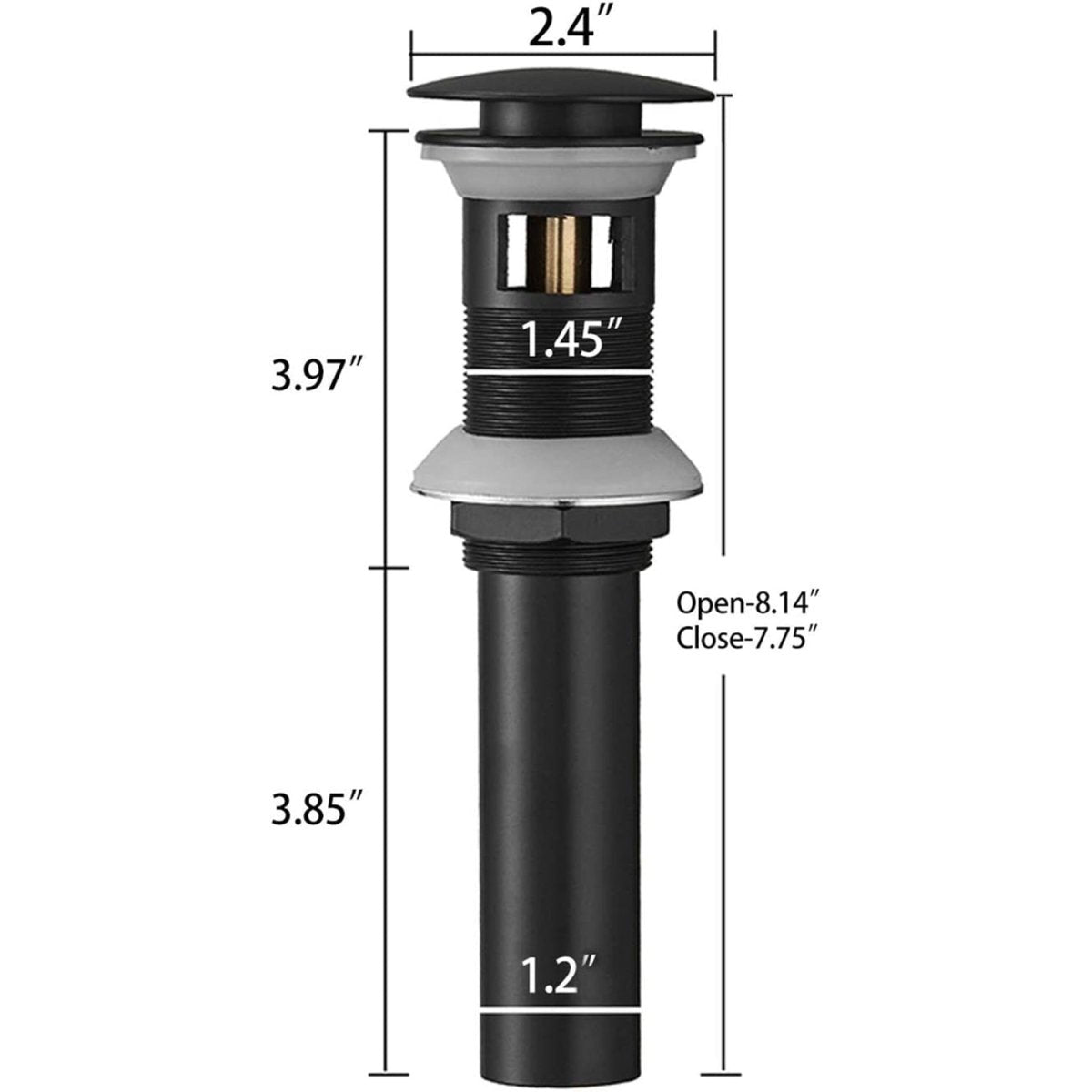 Touchless Single Hole Bathroom Faucet Black - buyfaucet.com