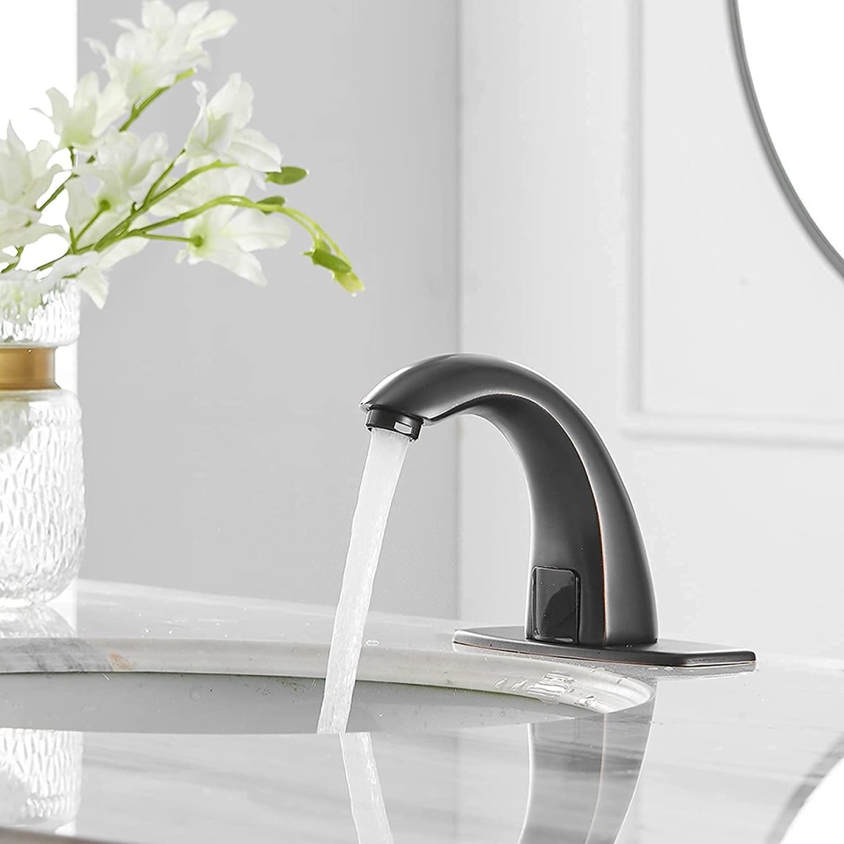 Touchless Single Hole Bathroom Faucet Oil Rubbed Bronze - buyfaucet.com