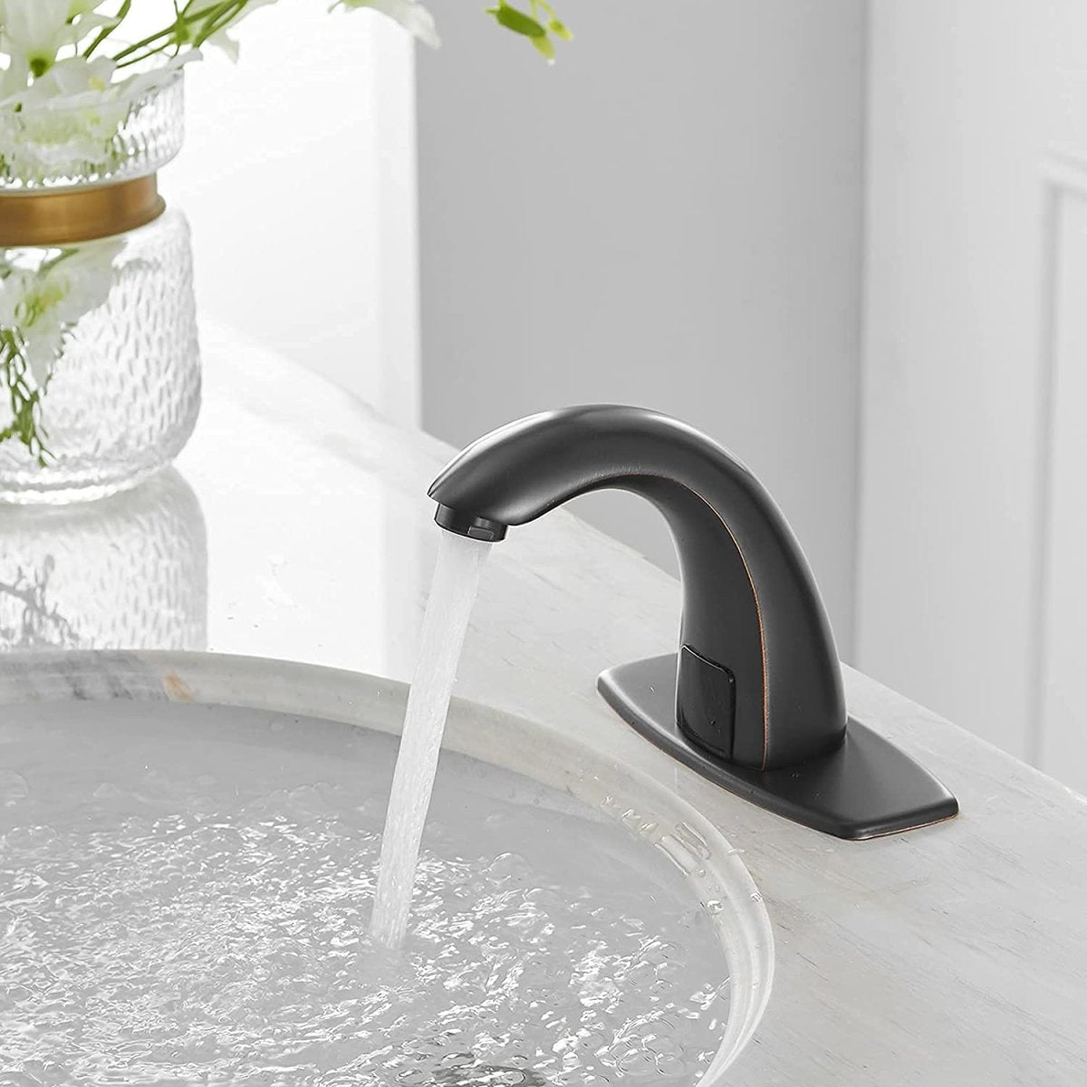 Touchless Single Hole Bathroom Faucet Oil Rubbed Bronze - buyfaucet.com