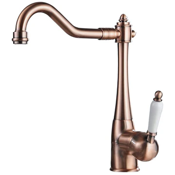Traditional Single-Handle Kitchen Faucet in Antique Copper - buyfaucet.com