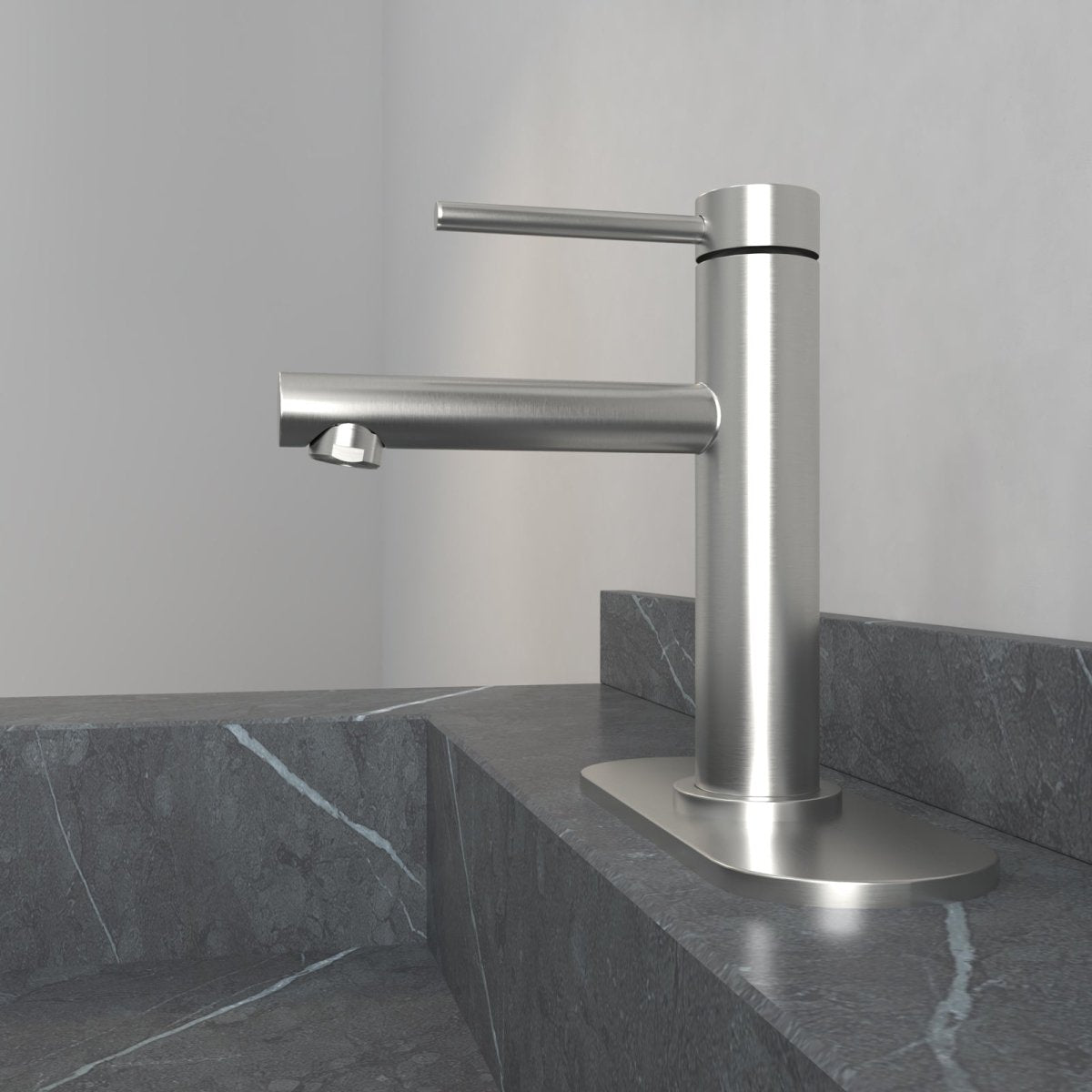 Vanity Single Handle with Supply Hose Bathroom Faucets Nickel - buyfaucet.com