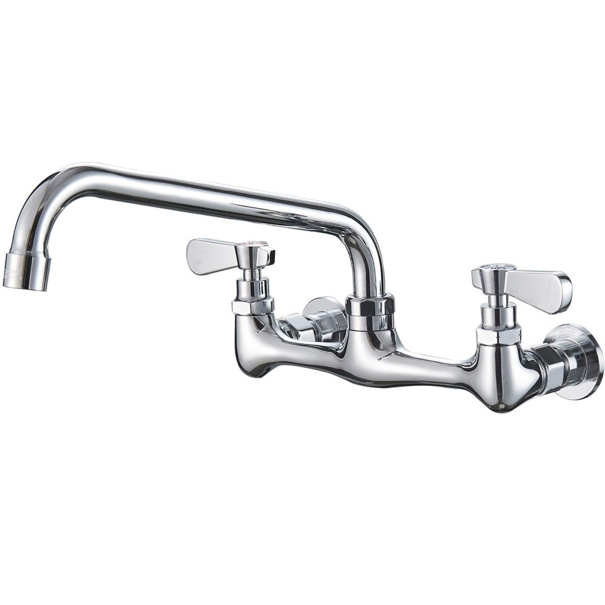 Wall Mount Kitchen Faucet with 10 Inch Swivel Spout Chrome-1 - buyfaucet.com