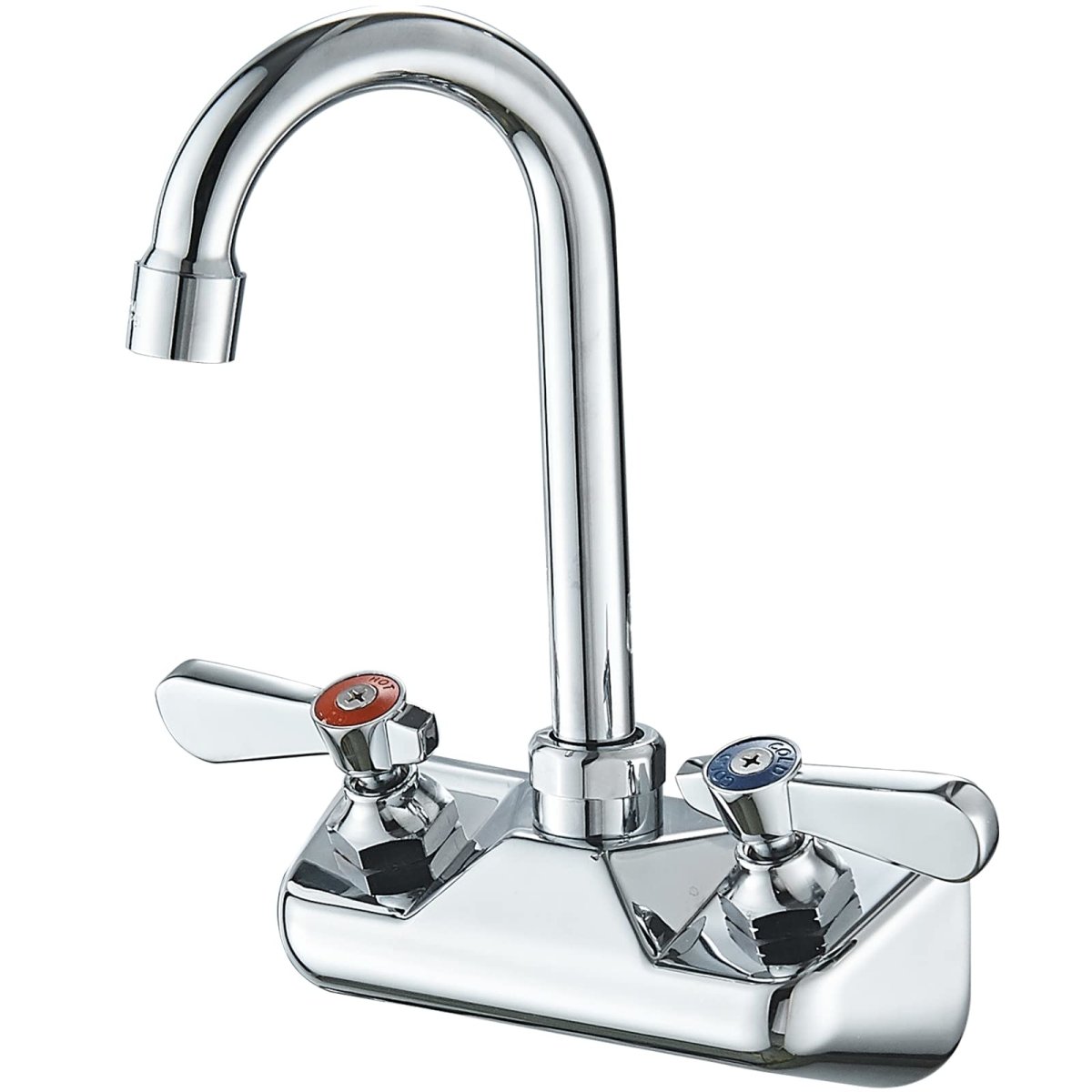 Wall Mount Kitchen Faucet With Swivel Spout 4 Chrome - buyfaucet.com