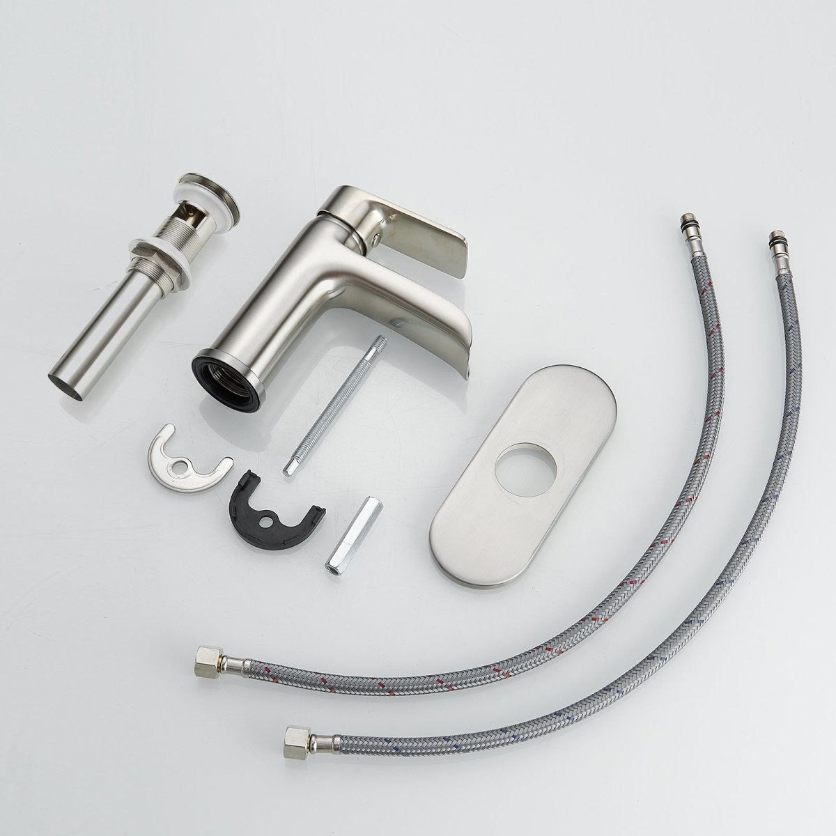 Waterfall Bathroom Faucet One Hole Faucet Brushed Nickel - buyfaucet.com