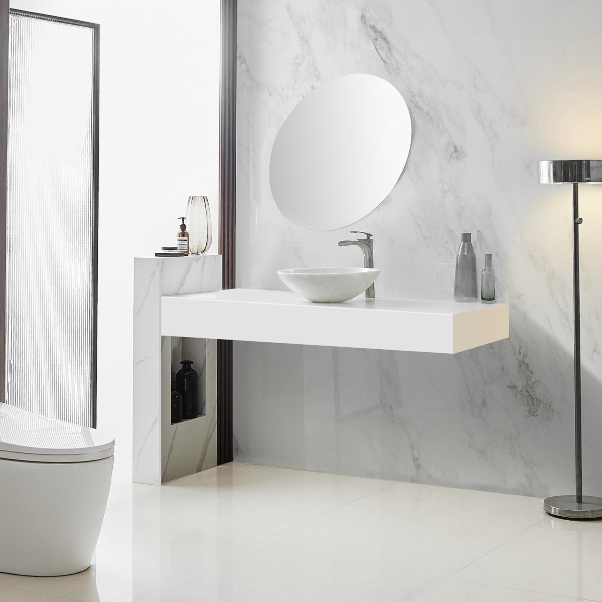 Waterfall Bathroom Vessel Sink Faucet With Drain Nickel - buyfaucet.com