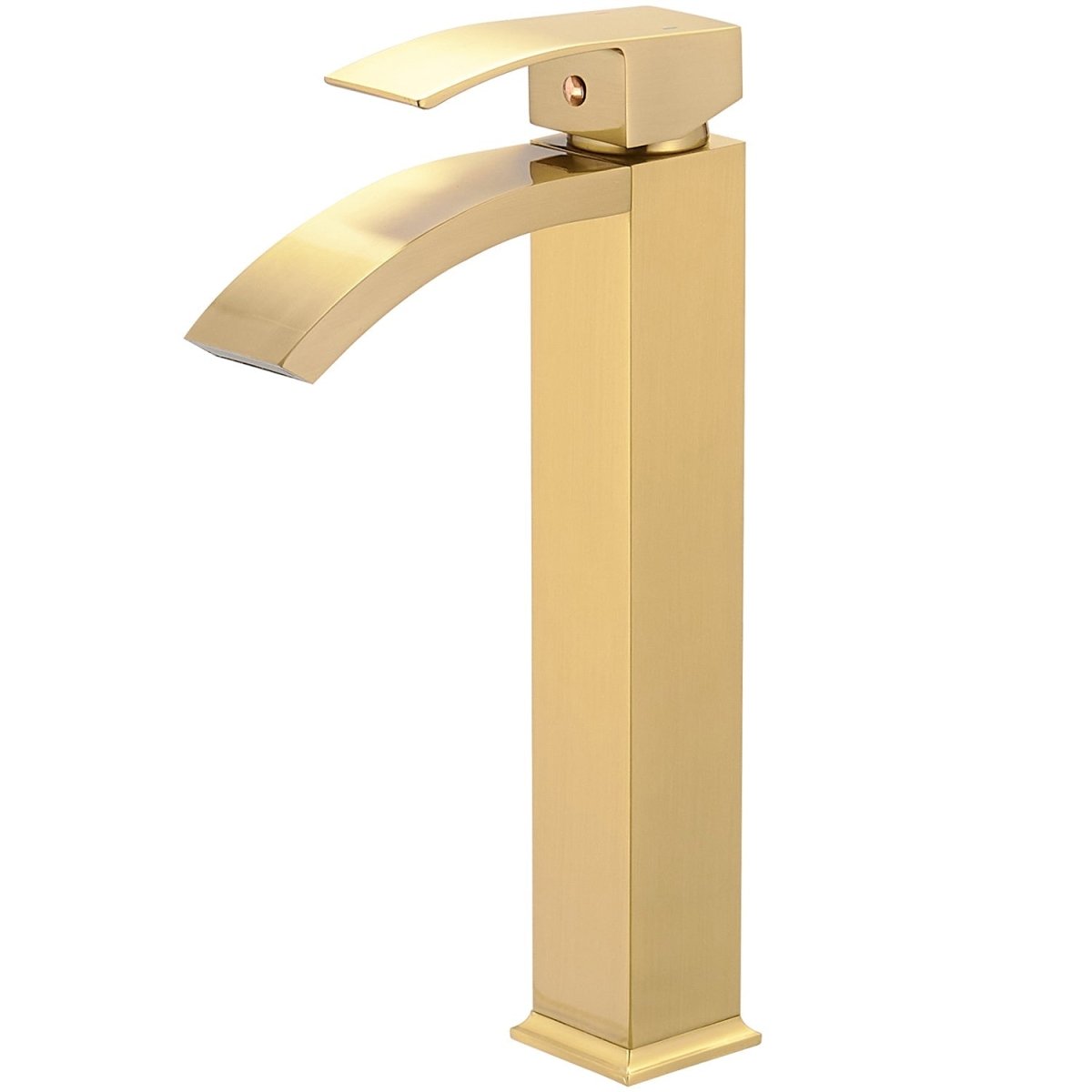 Waterfall Single Handle Bathroom Sink Faucet Brushed Gold - buyfaucet.com