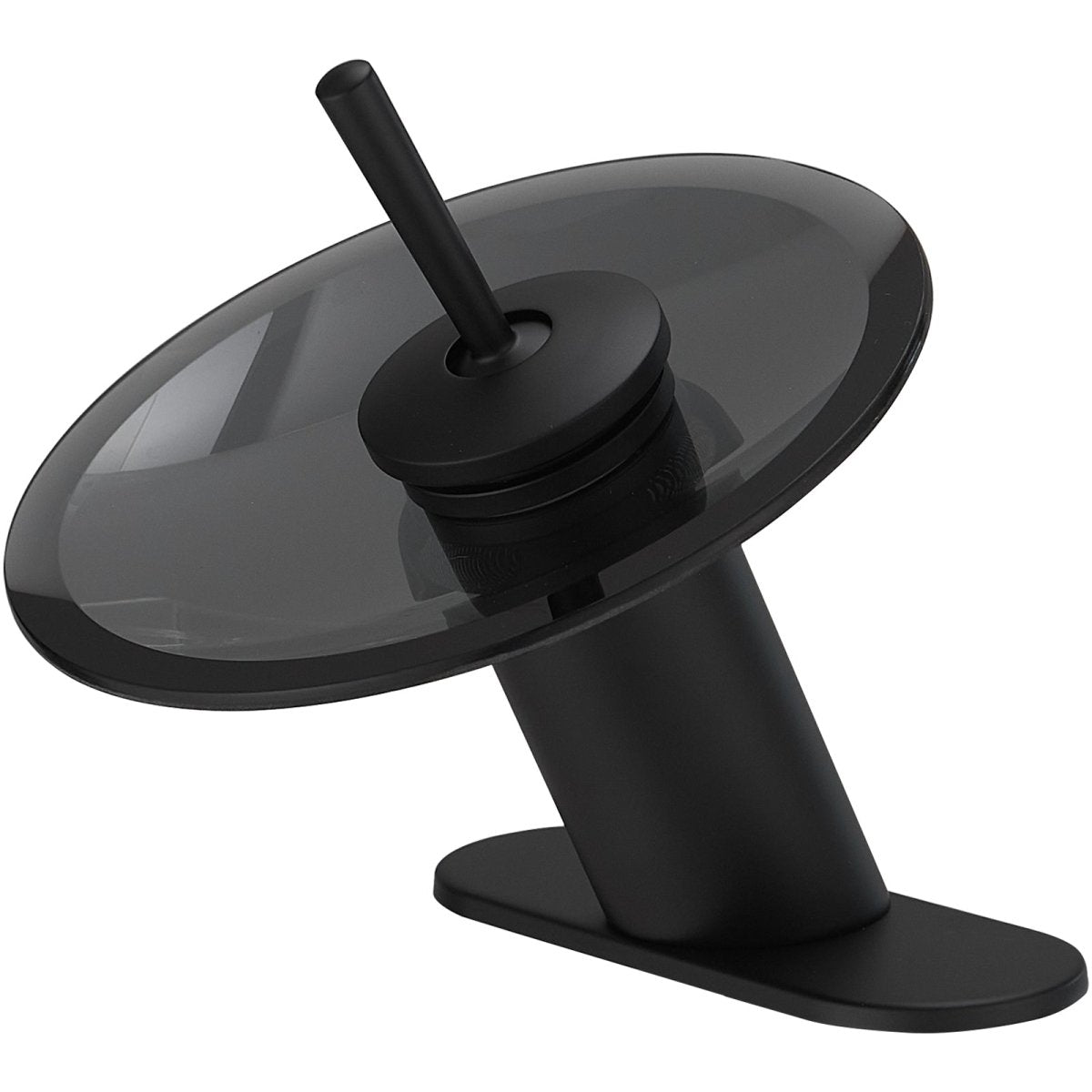 Waterfall Single-Handle Sink Vanity Bathroom Faucet Black - buyfaucet.com