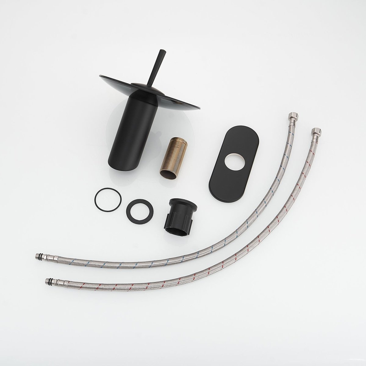 Waterfall Single-Handle Sink Vanity Bathroom Faucet Black - buyfaucet.com