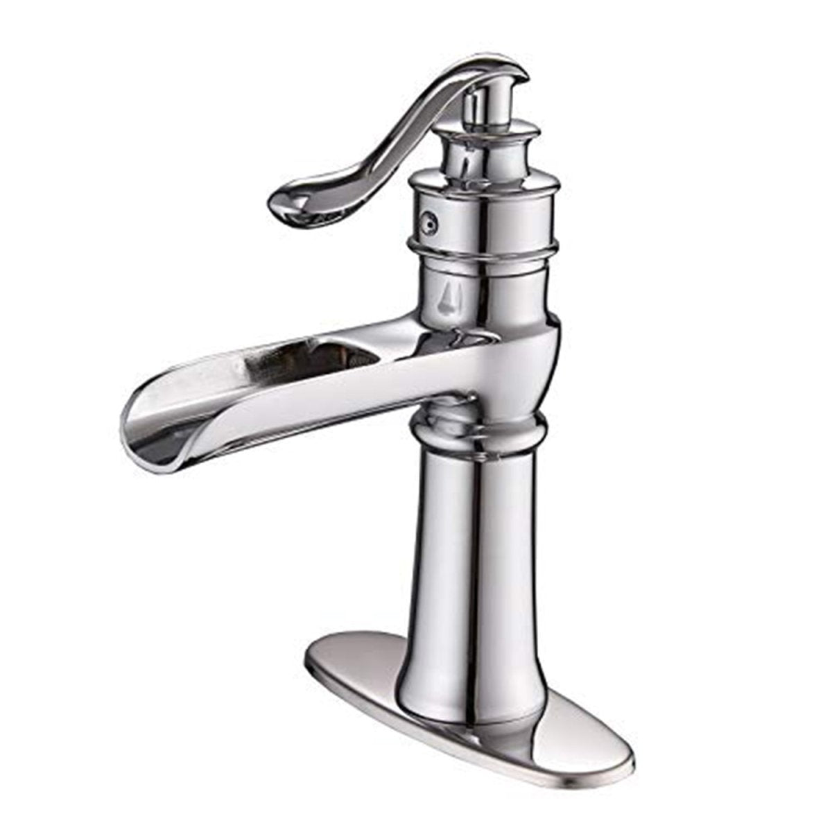 Waterfall Single Hole 1-Handle Bathroom Faucet Chrome - buyfaucet.com