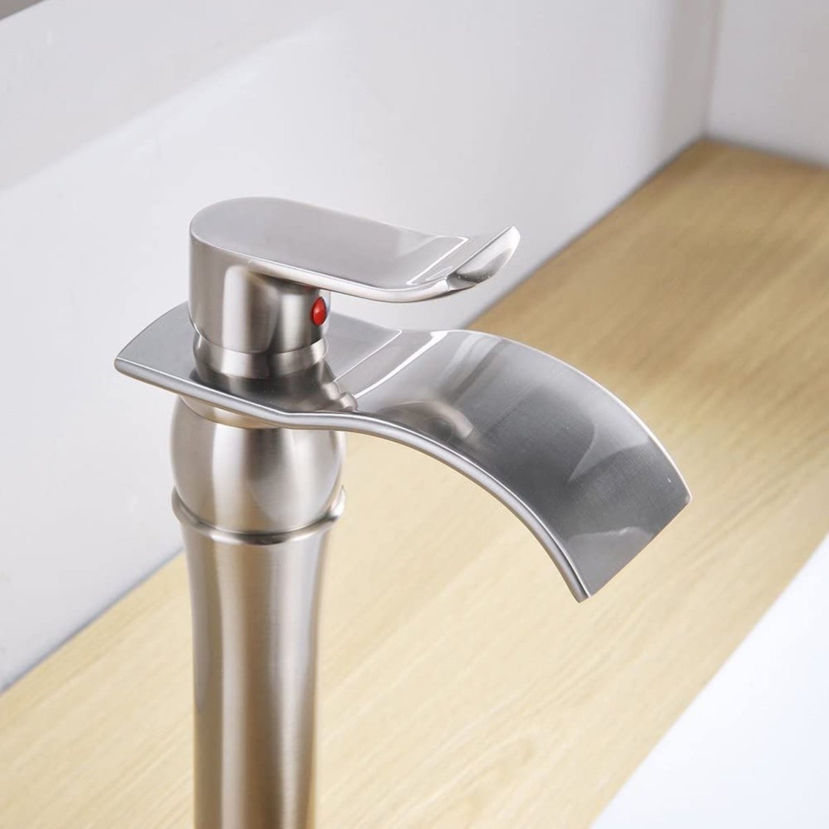Waterfall Single Hole 1-Handle Bathroom Faucet Nickel-1 - buyfaucet.com