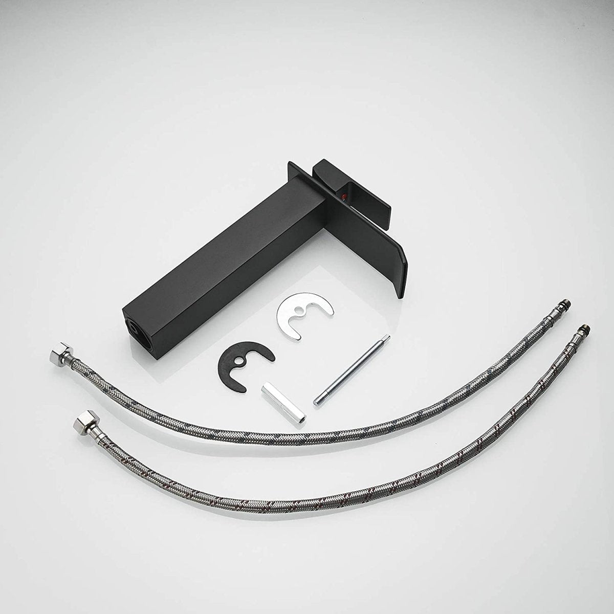 Waterfall Single Hole 1-Handle Bathroom Sink Faucet Black-1 - buyfaucet.com
