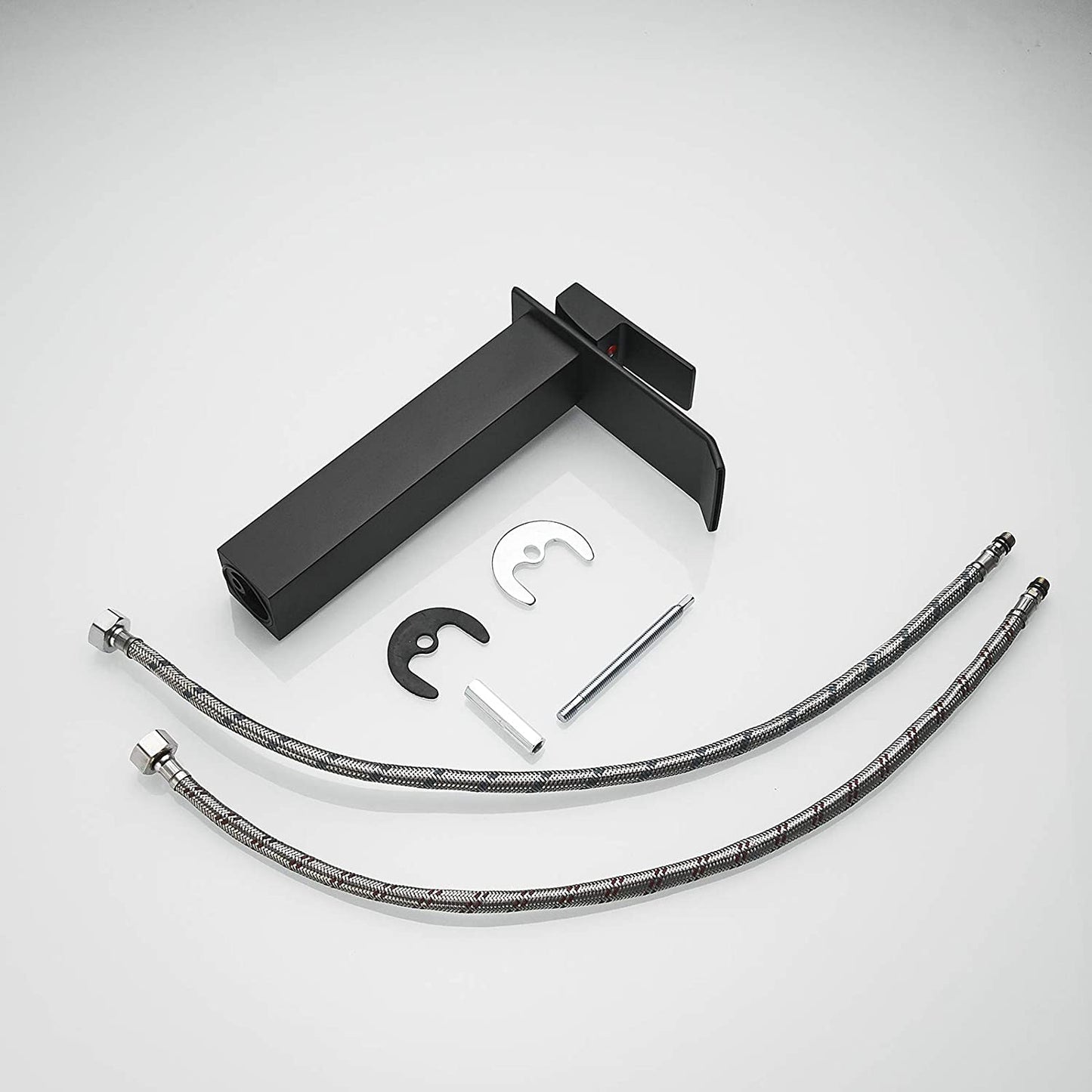 Waterfall Single Hole 1-Handle Bathroom Sink Faucet Black - buyfaucet.com