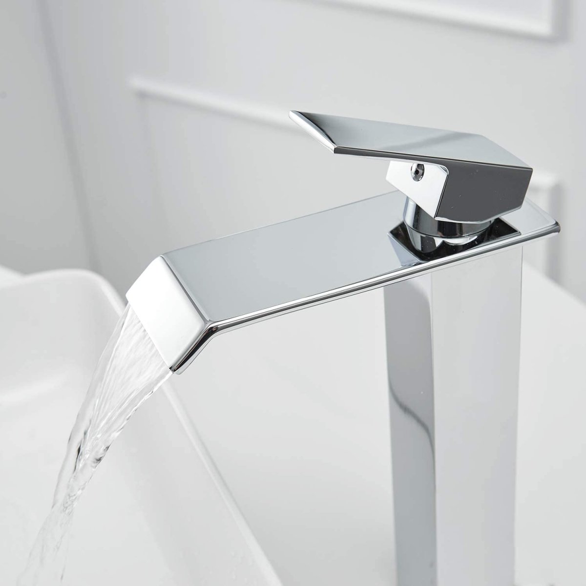 Waterfall Single Hole 1-Handle Bathroom Sink Faucet Chrome-1 - buyfaucet.com