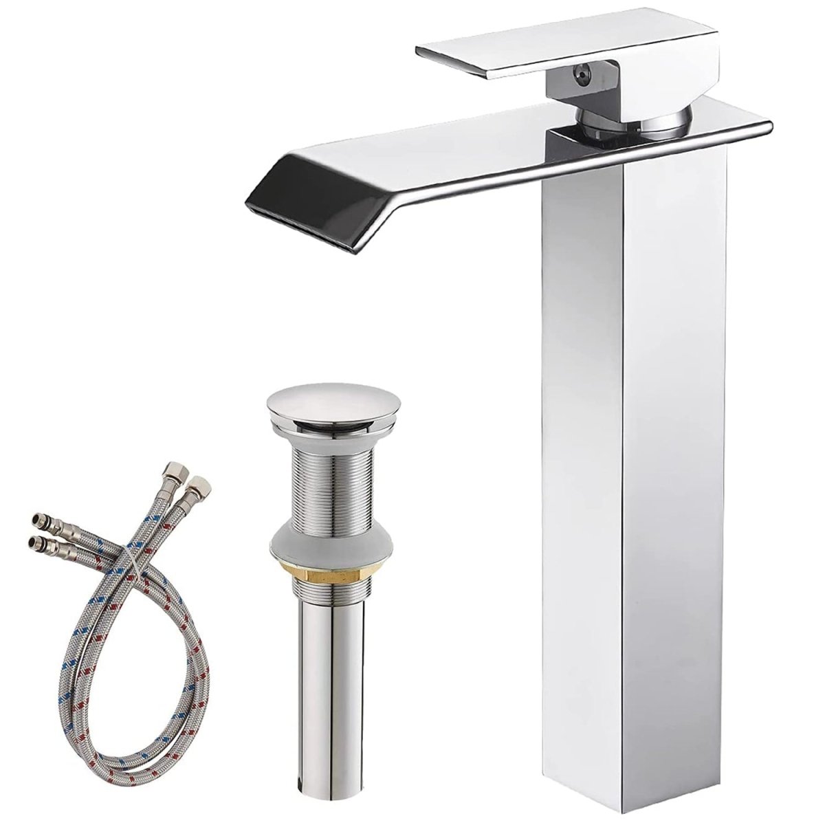 Waterfall Single Hole 1-Handle Bathroom Sink Faucet Chrome-1 - buyfaucet.com