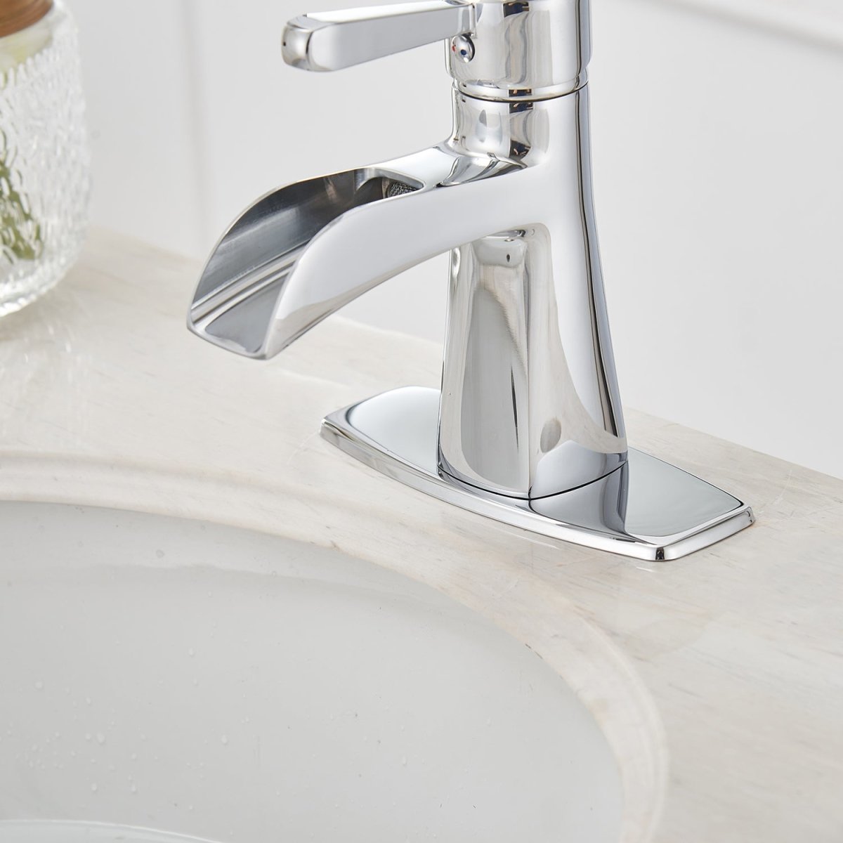 Waterfall Single Hole 1-Handle Bathroom Sink Faucet Chrome - buyfaucet.com
