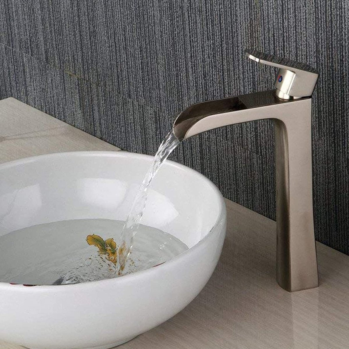 Waterfall Single Hole 1-Handle Sink Faucet Brushed Nickel - buyfaucet.com