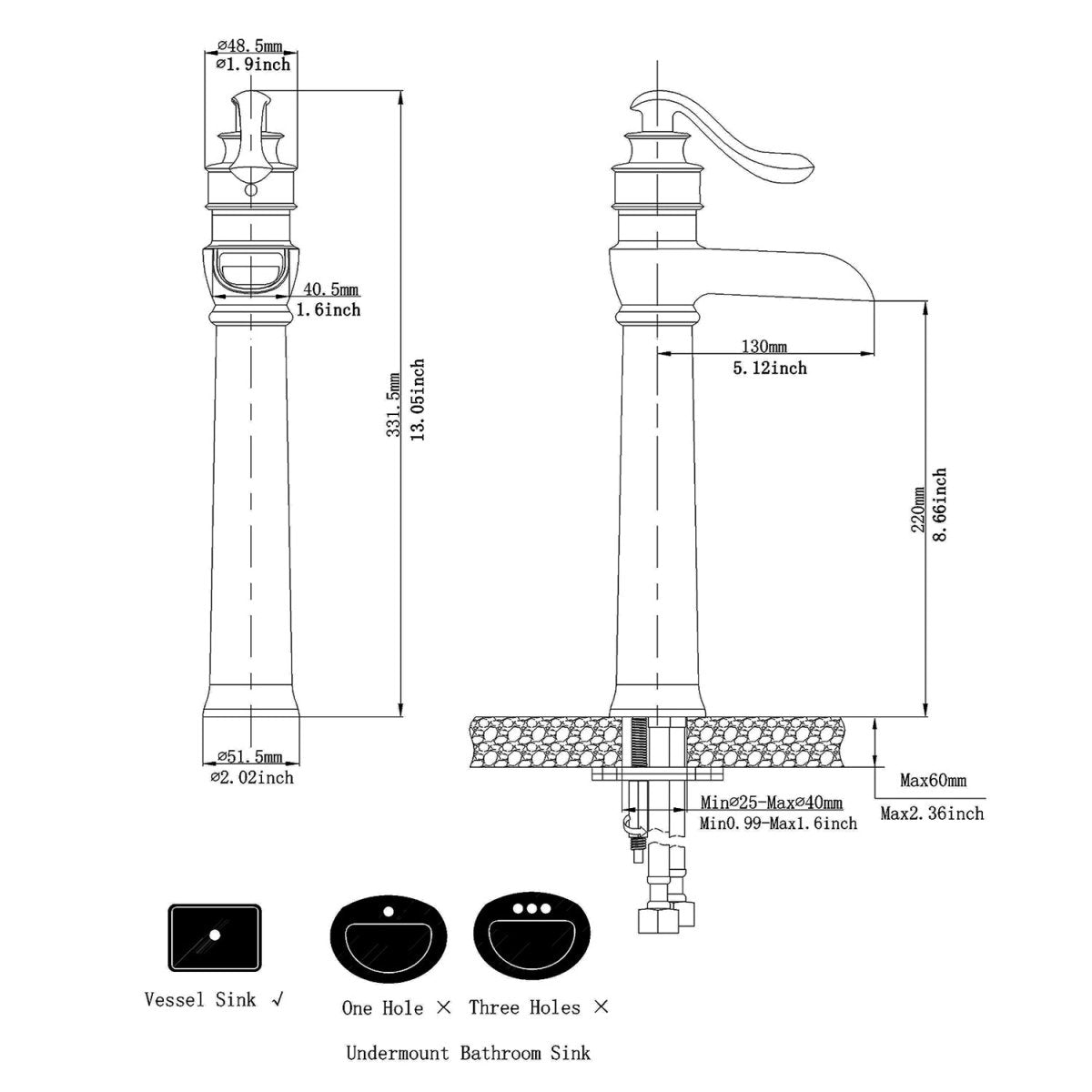 Waterfall Single Hole Bathroom Faucet Brushed Nickel-1 - buyfaucet.com