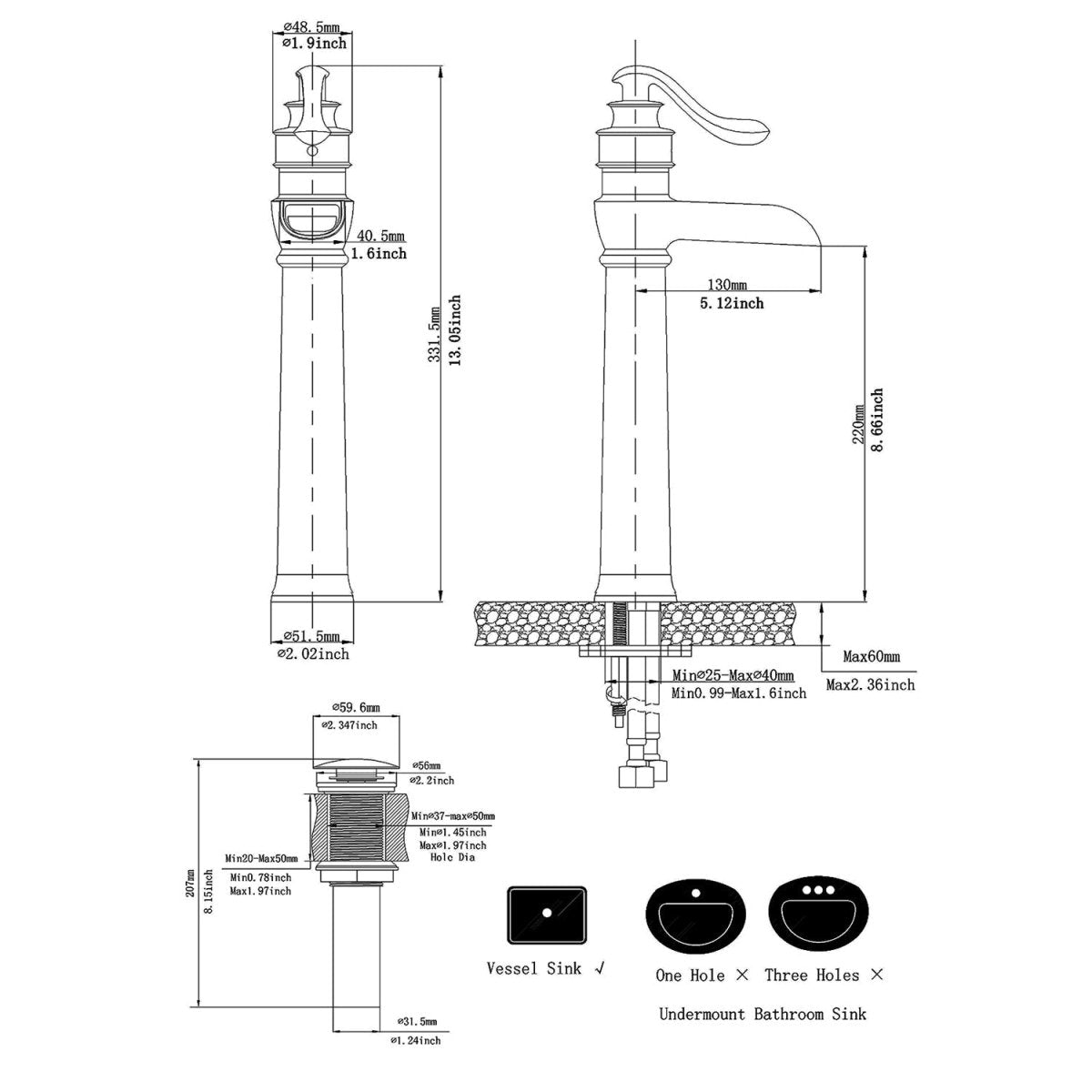 Waterfall Single Hole Bathroom Faucet Brushed Nickel-1 - buyfaucet.com