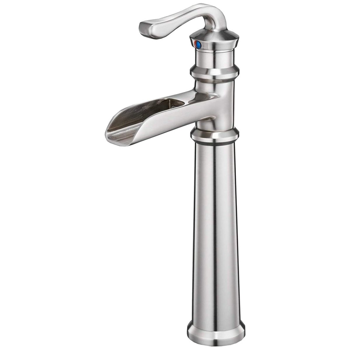 Waterfall Single Hole Bathroom Faucet Brushed Nickel - buyfaucet.com